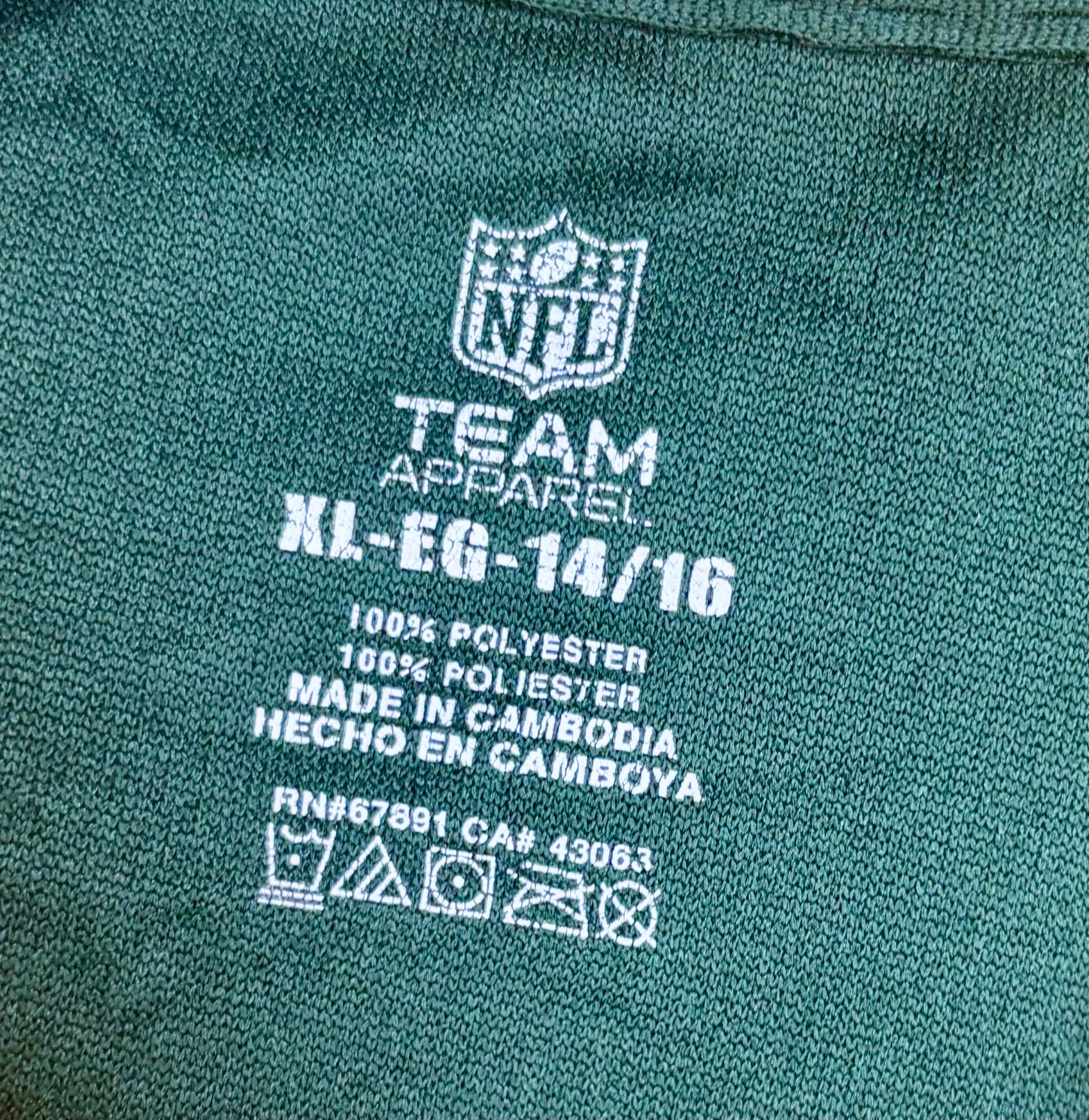 NFL Green Bay Packers Jersey Grün Größe XL Kinder