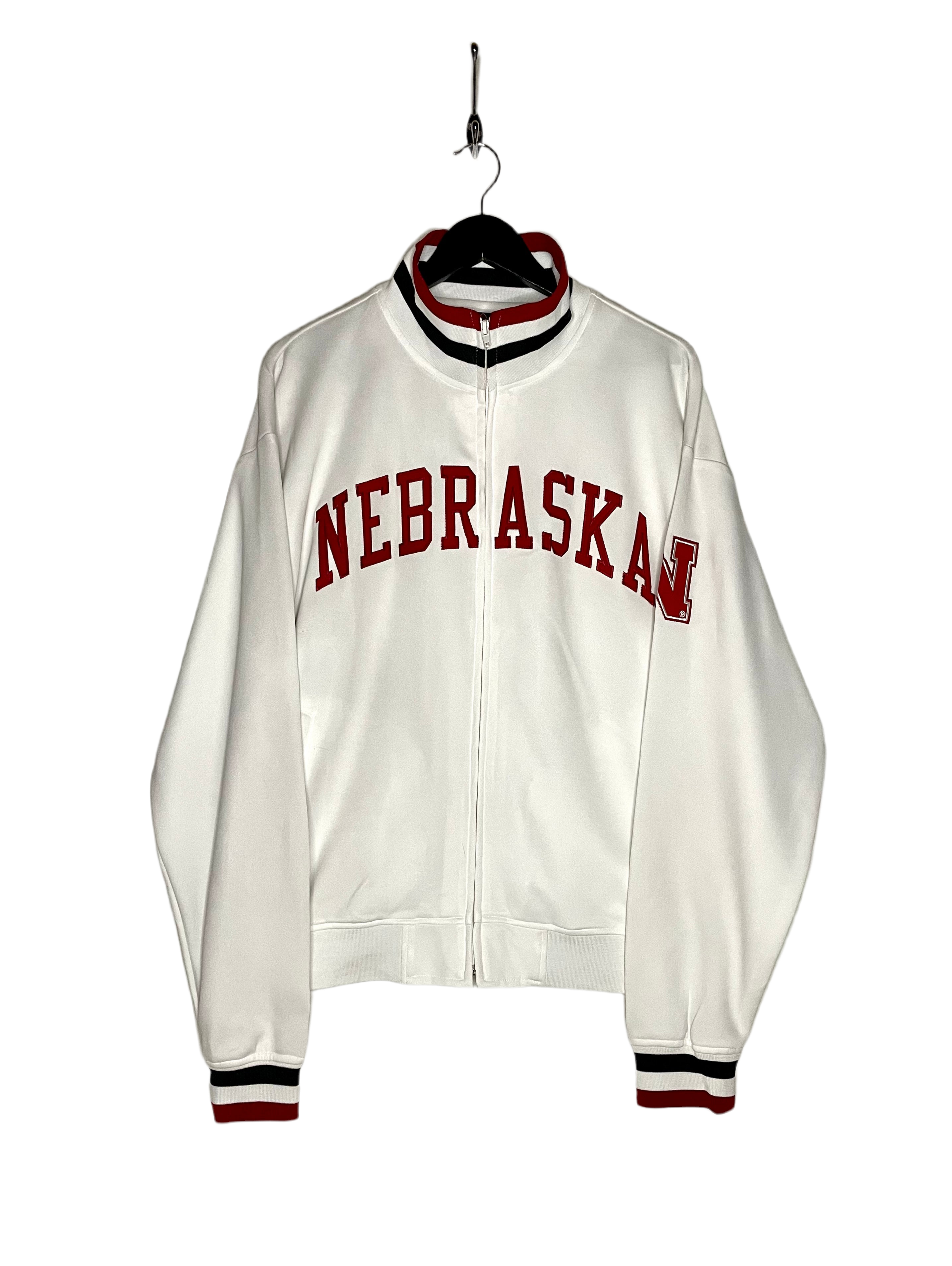 Majestic Trainingsjacke Nebraska Huskers Weiß/Rot Größe L