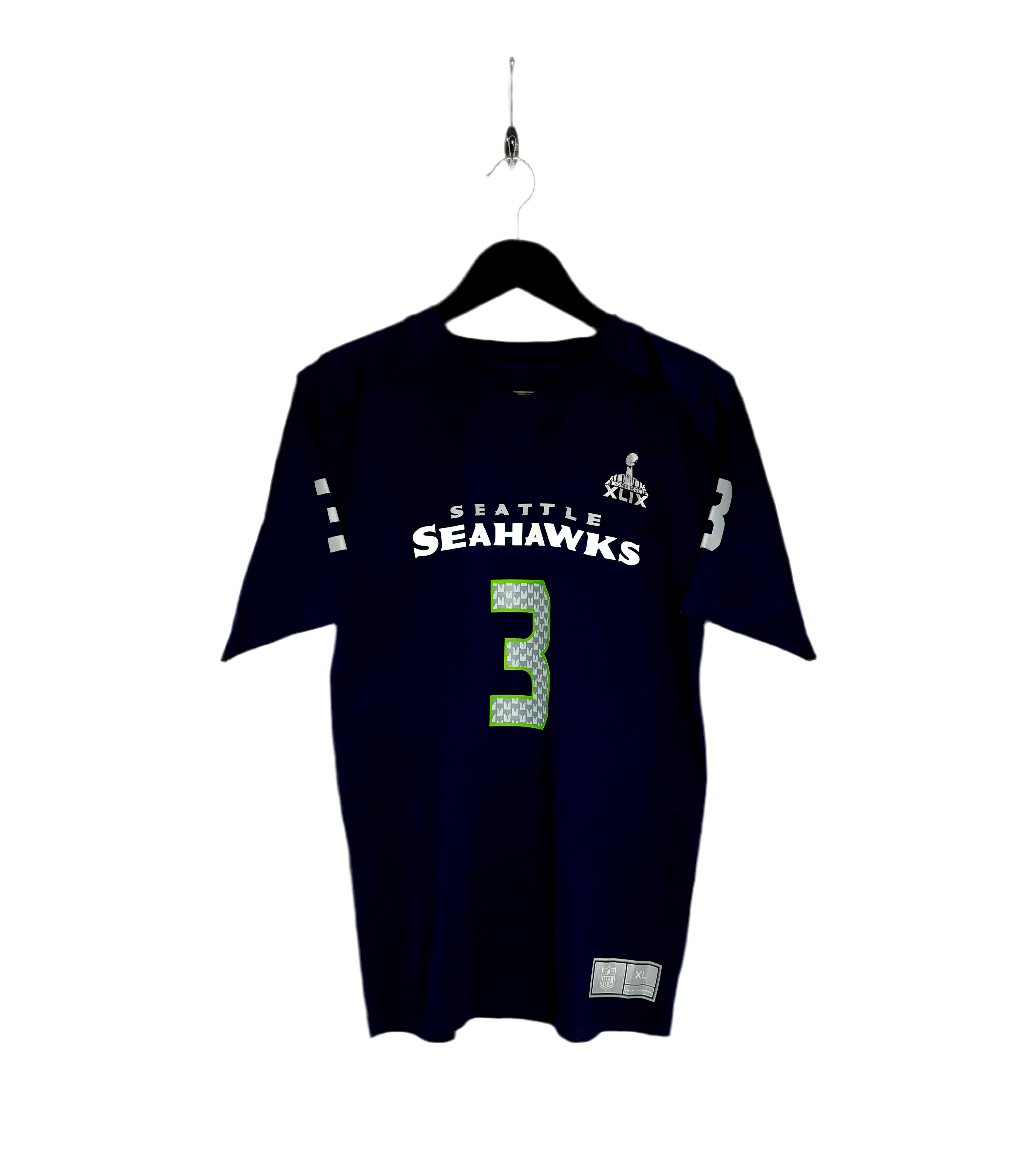 NFL Seattle Seahawks Jersey #3 Russell Wilson Blau Größe XL Kinder