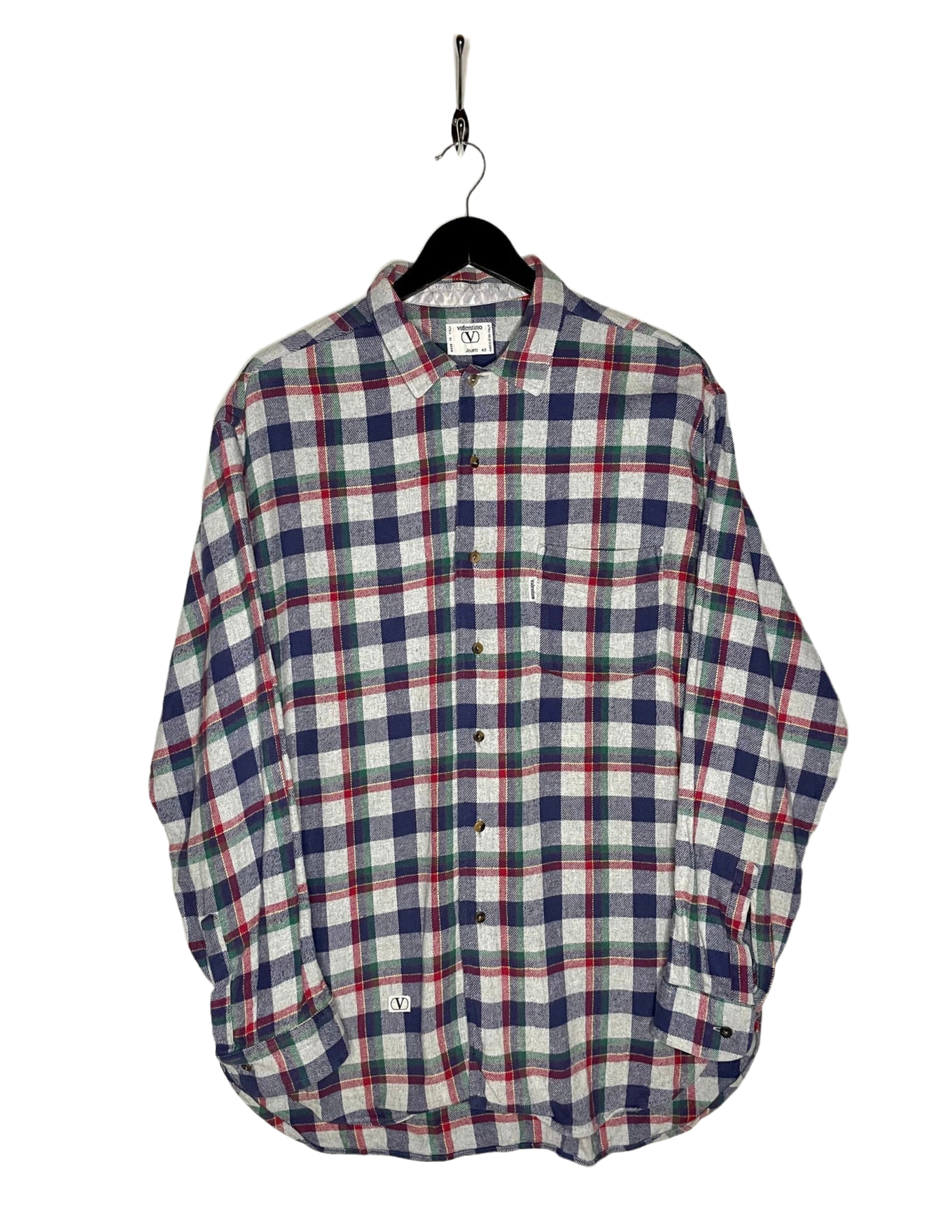 Valentino flannel shirt colorful checked size L 