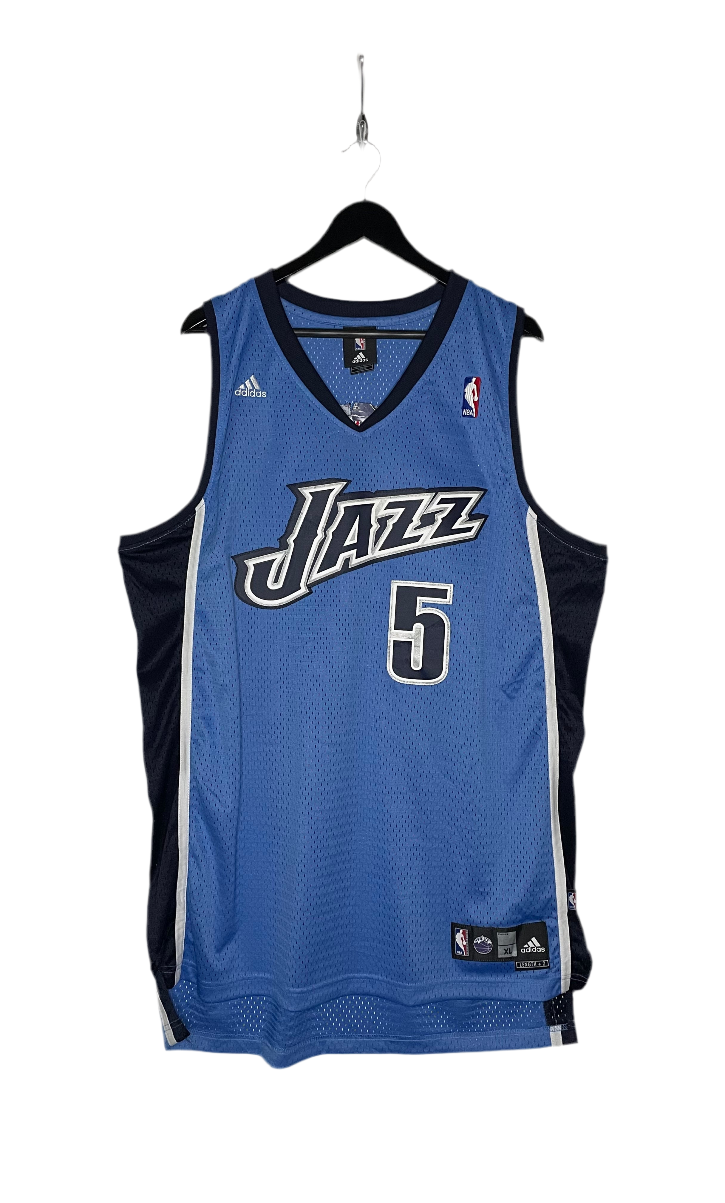 Adidas NBA Jersey Utah Jazz Deadstock #5 Carlos Boozer Hellblau Größe XL