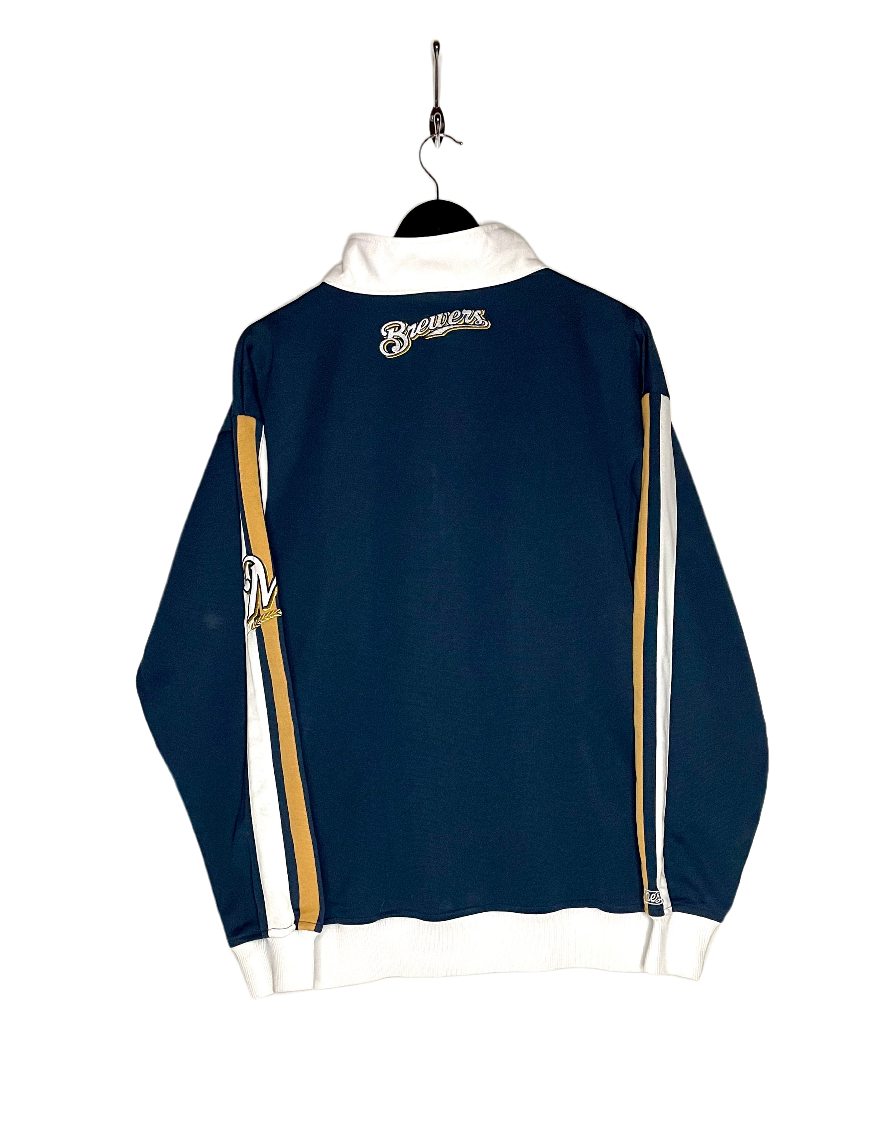 Stitches Trainingsjacke Milwaukee Brewers Blau/Weiß/Gold Größe L