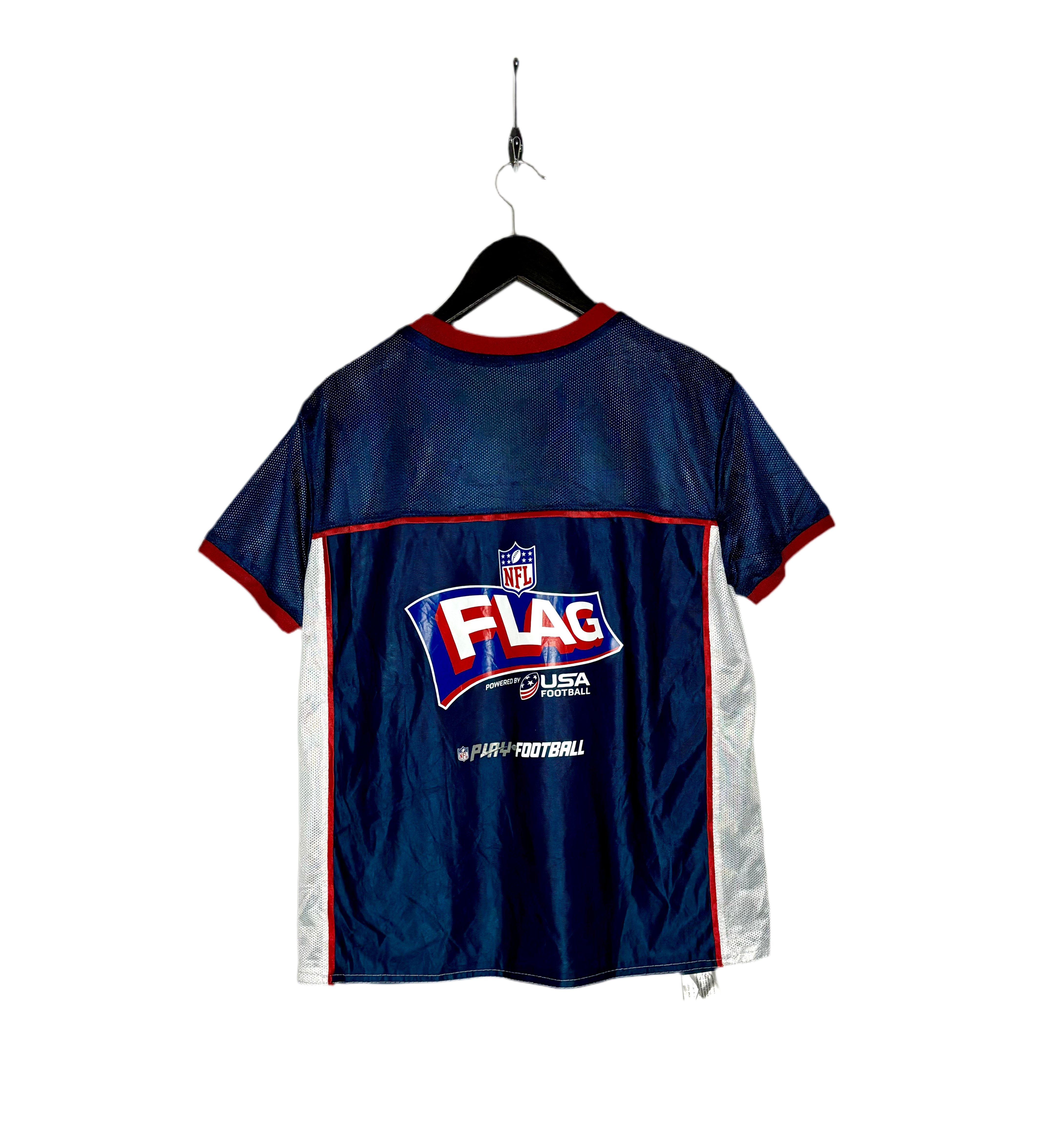 NFL New England Patriots Flag Football Jersey Blau/Weiß Größe M