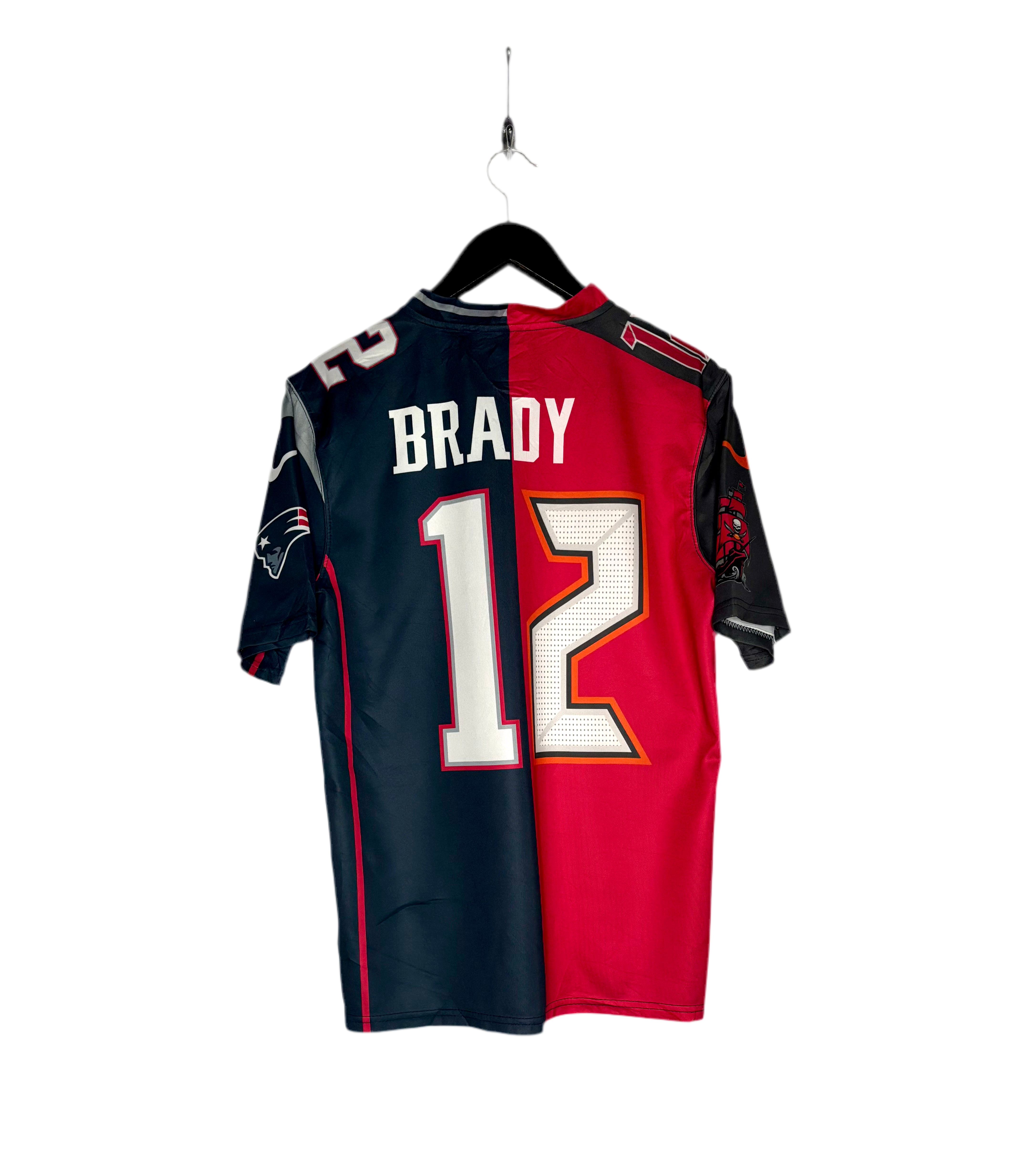 Nike NFL Split Jersey #12 Tom Brady Bunt Größe S