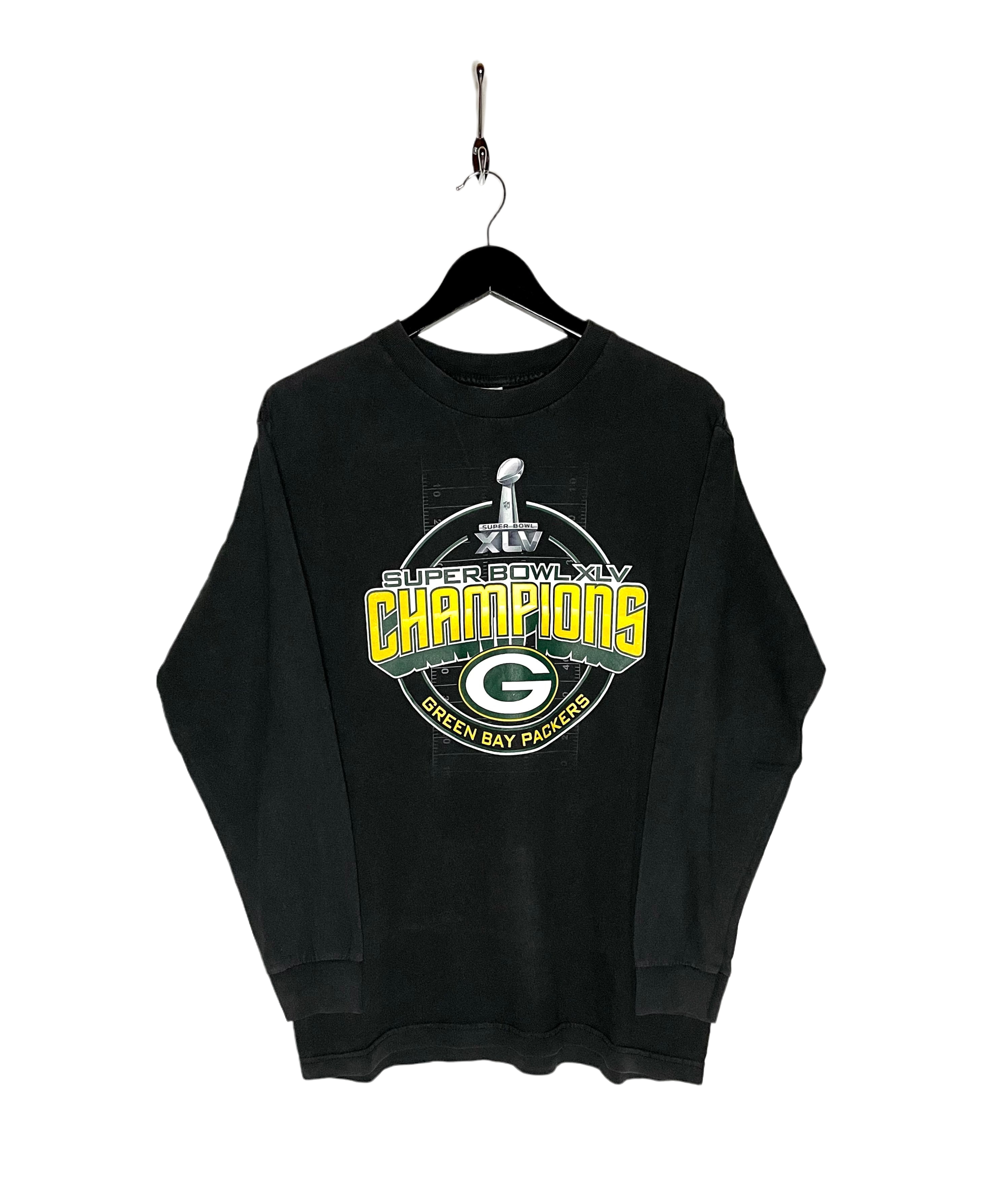 Alstyle Camiseta Manga Larga Green Bay Packers Superbowl XLV (2011) Negro Talla M 