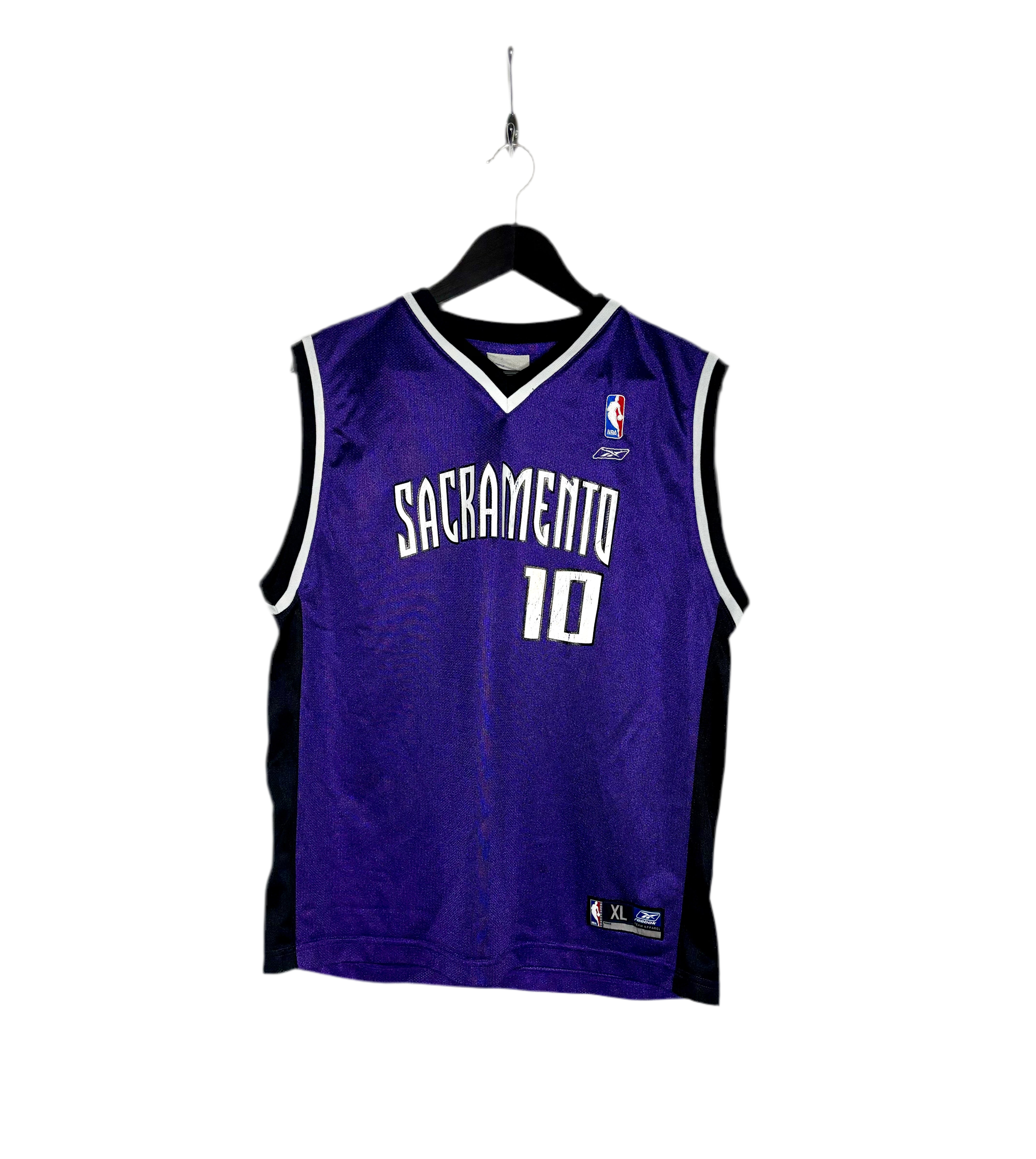 Reebok Vintage Sacramento Kings Jersey #10 Mike Bibby Lila Größe XL Kinder