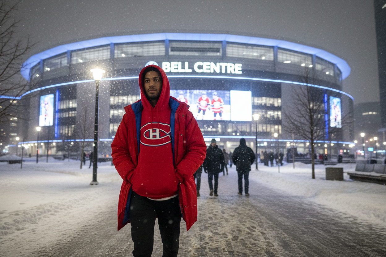 Starter NHL Vintage Montreal Canadiens Winterjacke Rot Größe XL