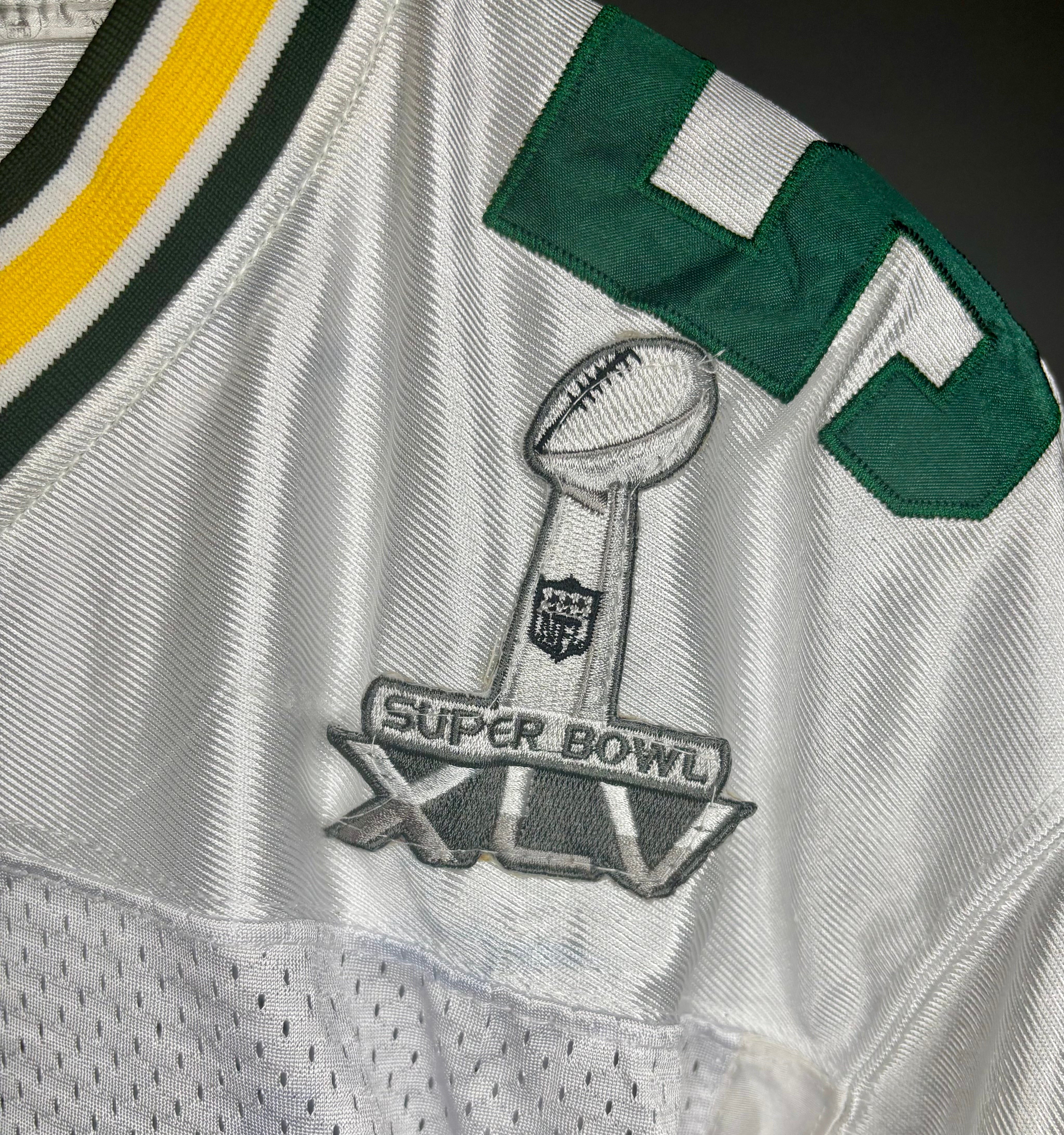 Reebok NFL Vintage Super Bowl Green Bay Packers Jersey #52 Clay Matthews Weiß Größe L