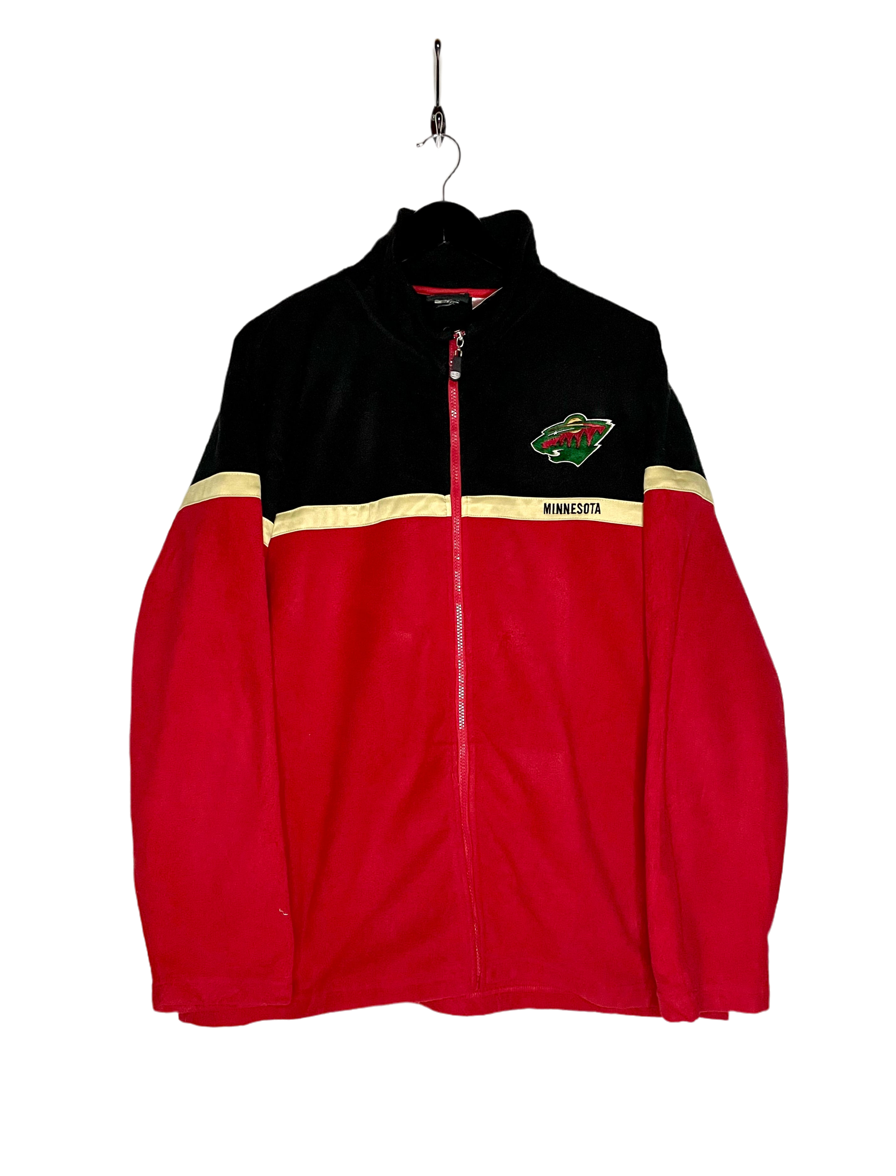 Old Time Hockey Fleece Jacke Minnesota Wild Rot/Schwarz Größe XL