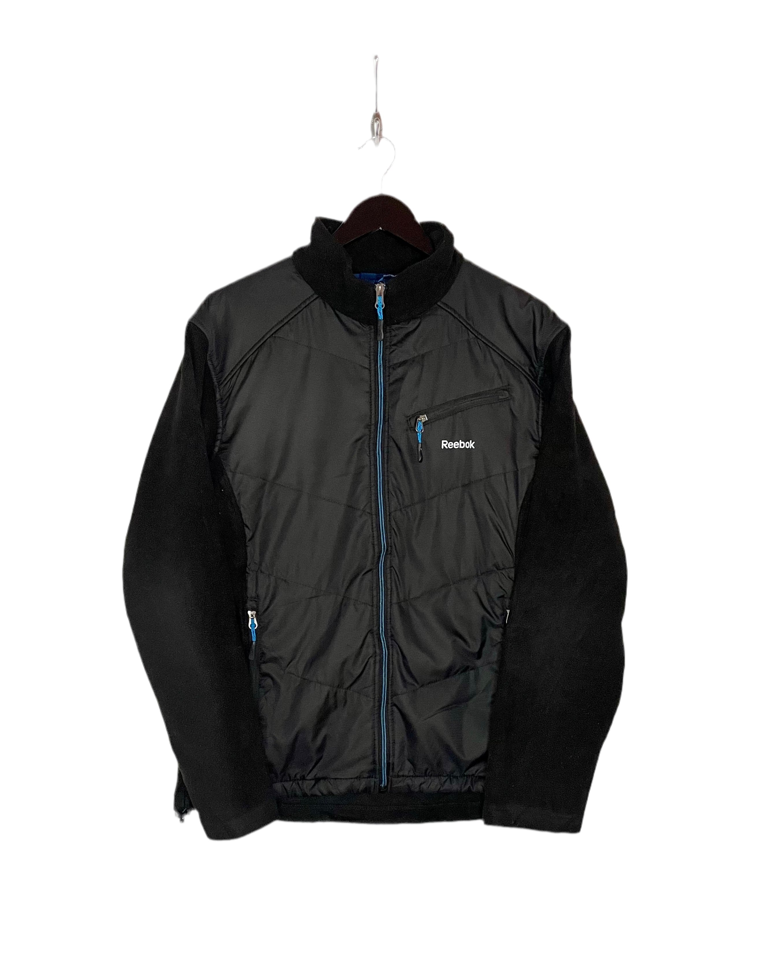 Reebok Fleece Jacke Schwarz/Blau Größe XS