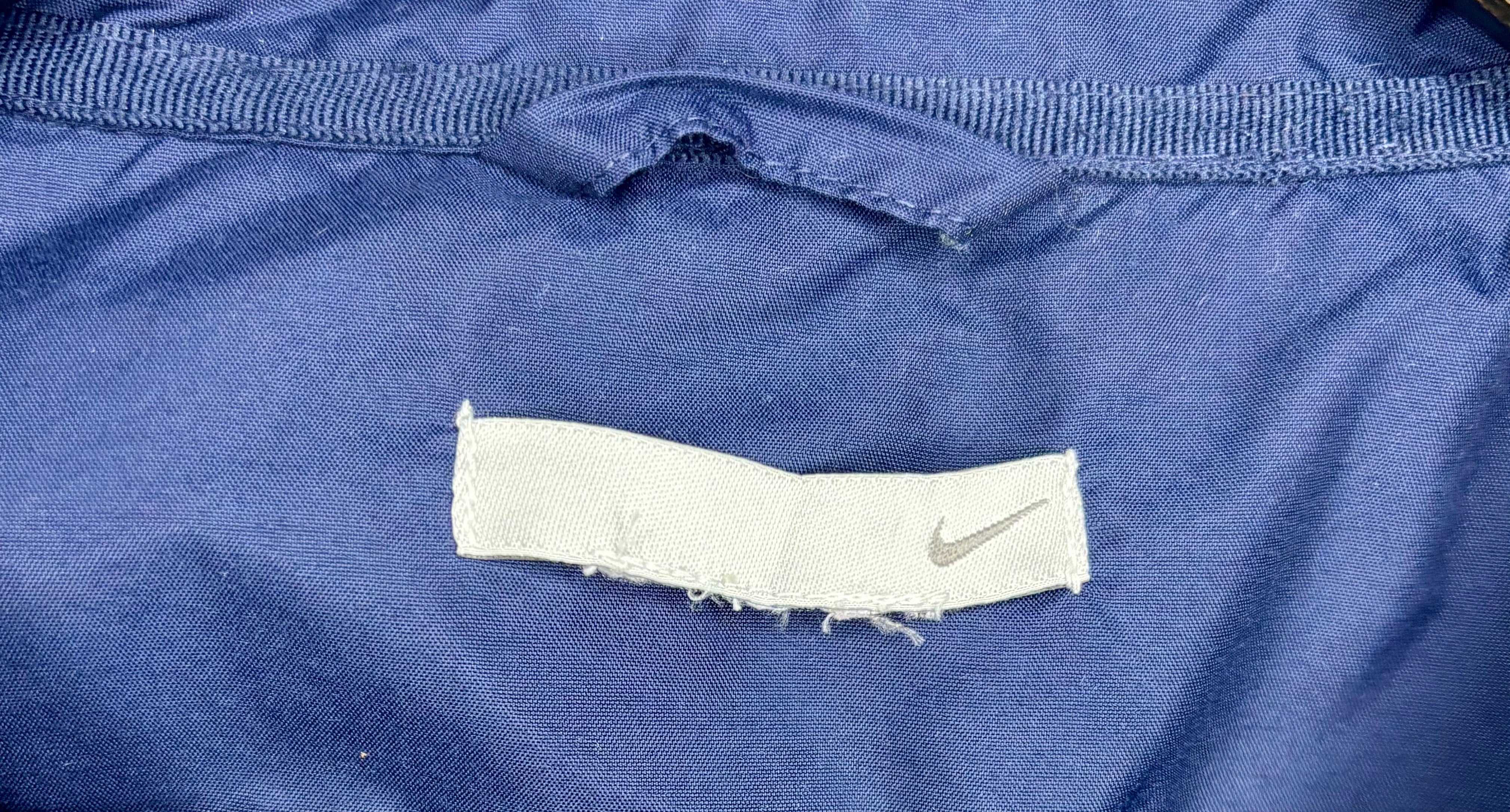 Nike Vintage Trainingsjacke Blau/Orange bestickt Größe L