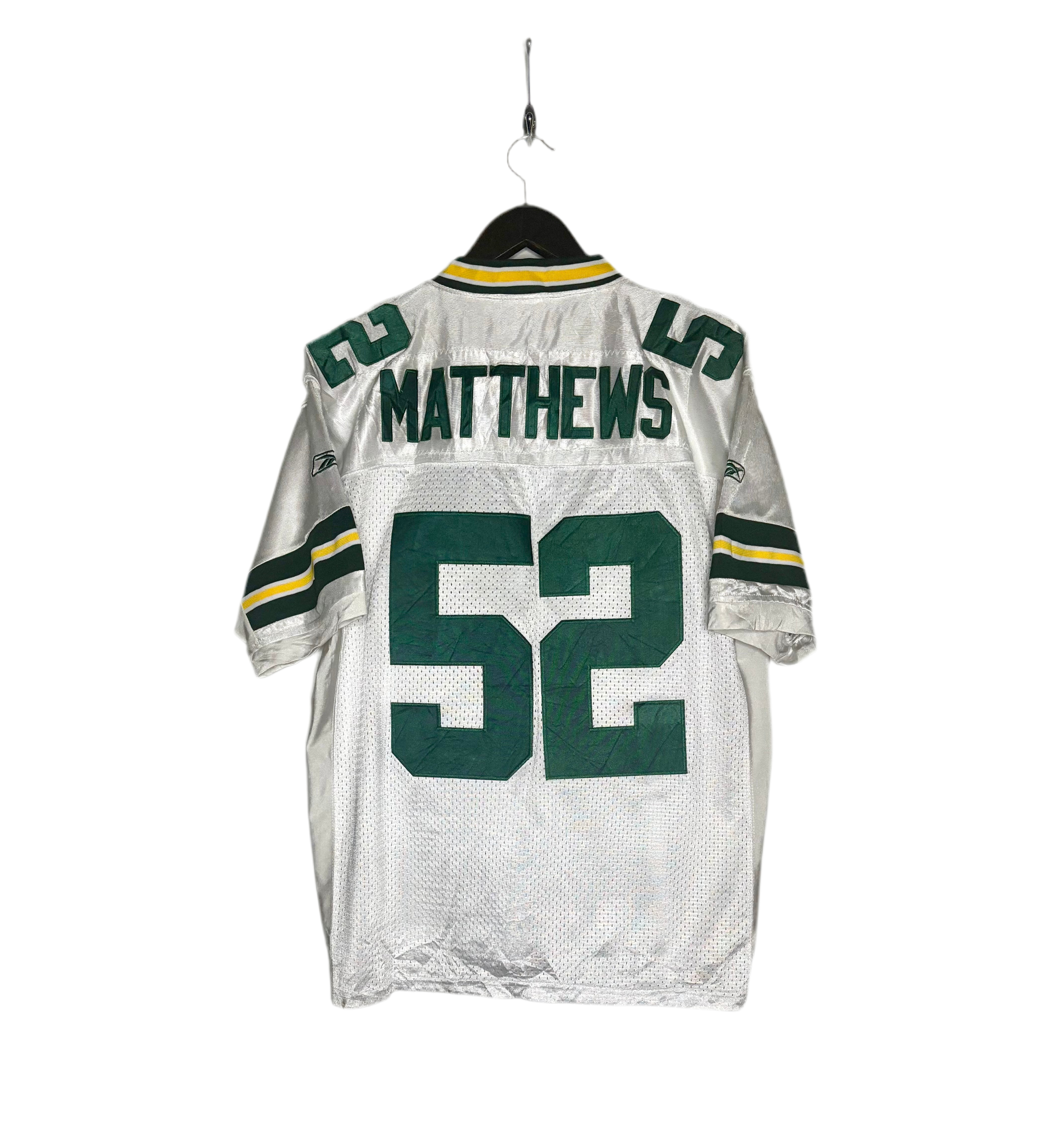 Reebok NFL Vintage Super Bowl Green Bay Packers Jersey #52 Clay Matthews Weiß Größe L