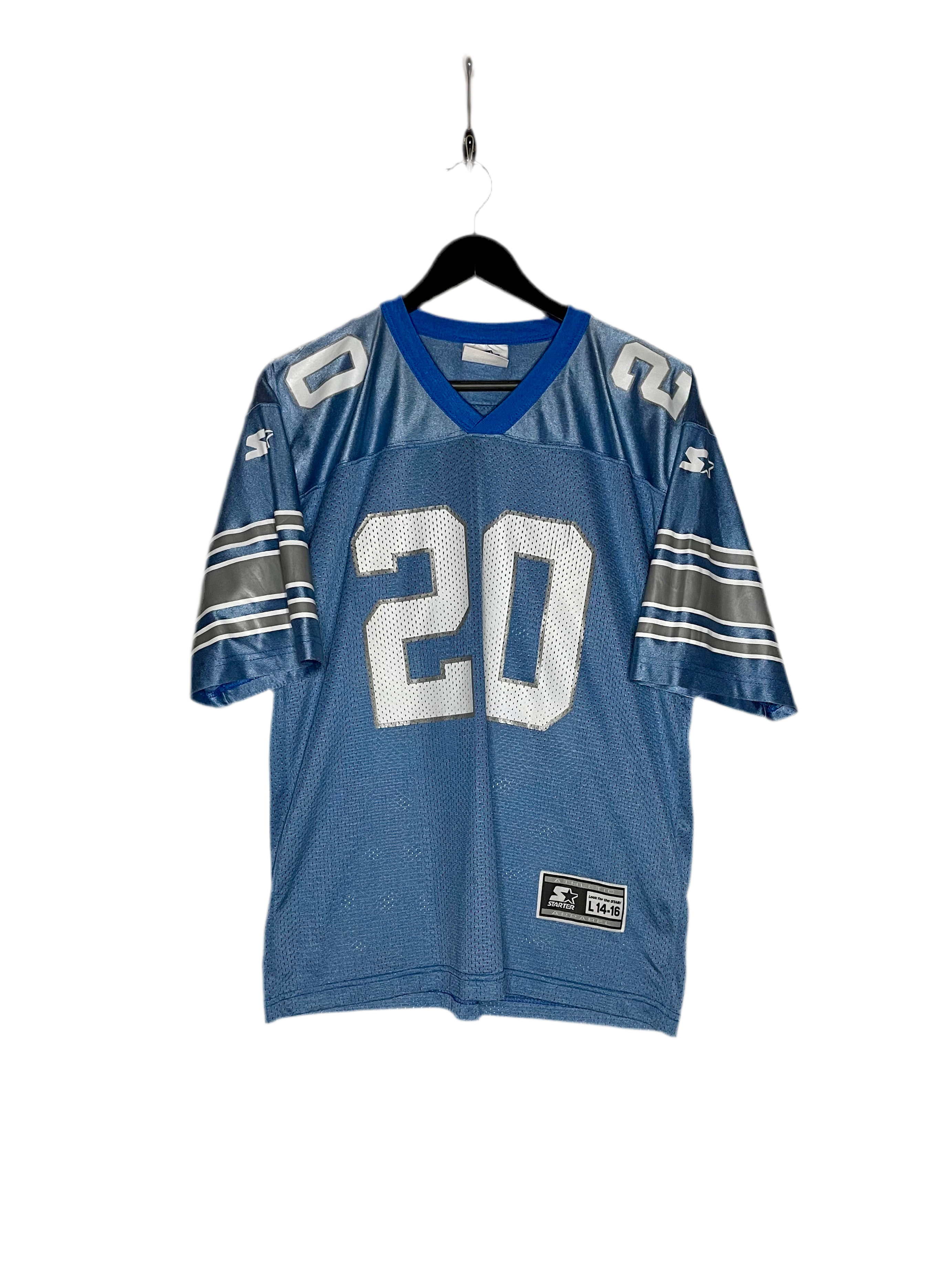 Starter NFL Jersey Detroit Lions #20 Barry Sanders Hellblau Größe L Kids