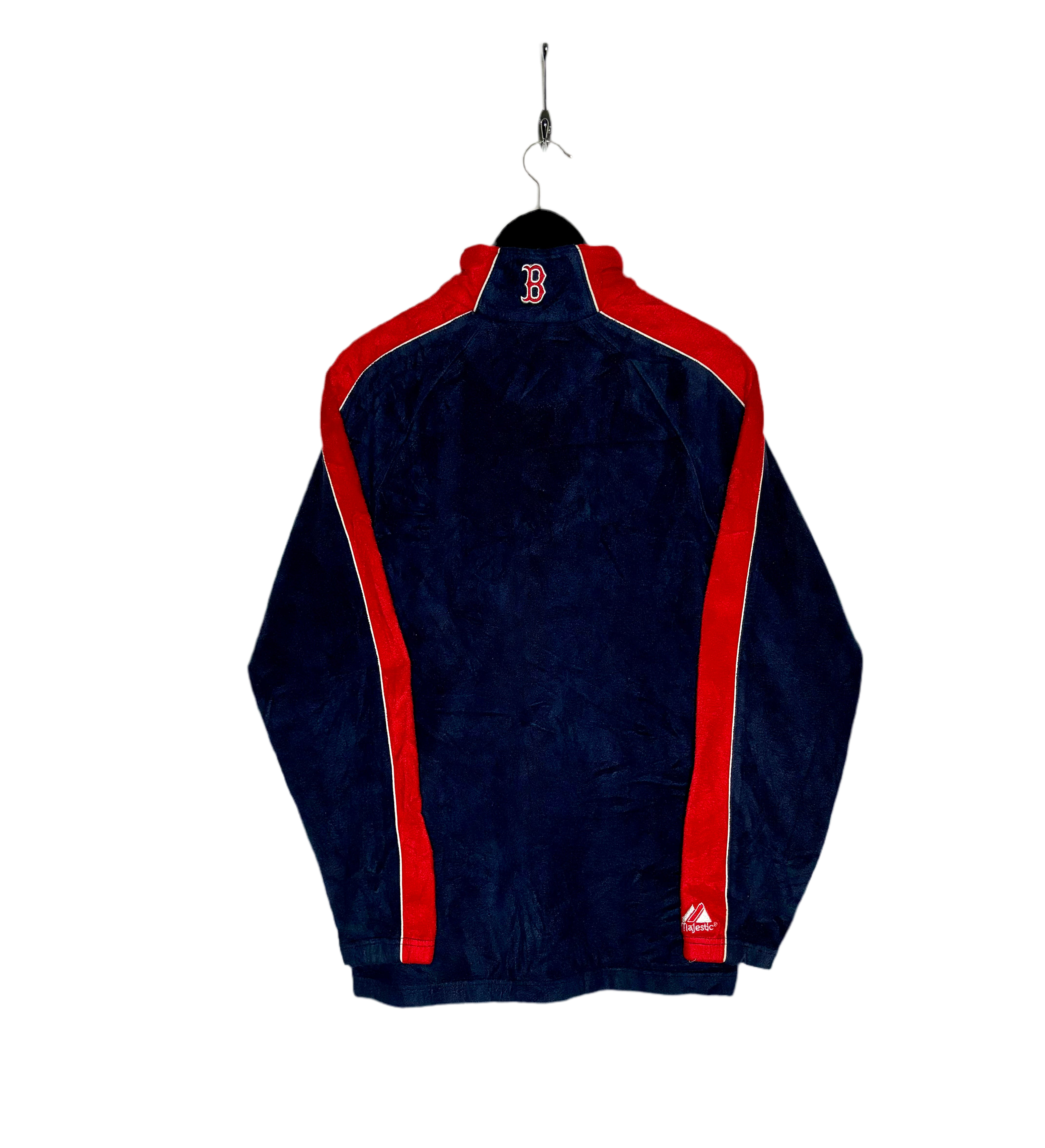 Majestic MLB Boston Red Sox Q-Zip Fleece Sweater Blau Größe M