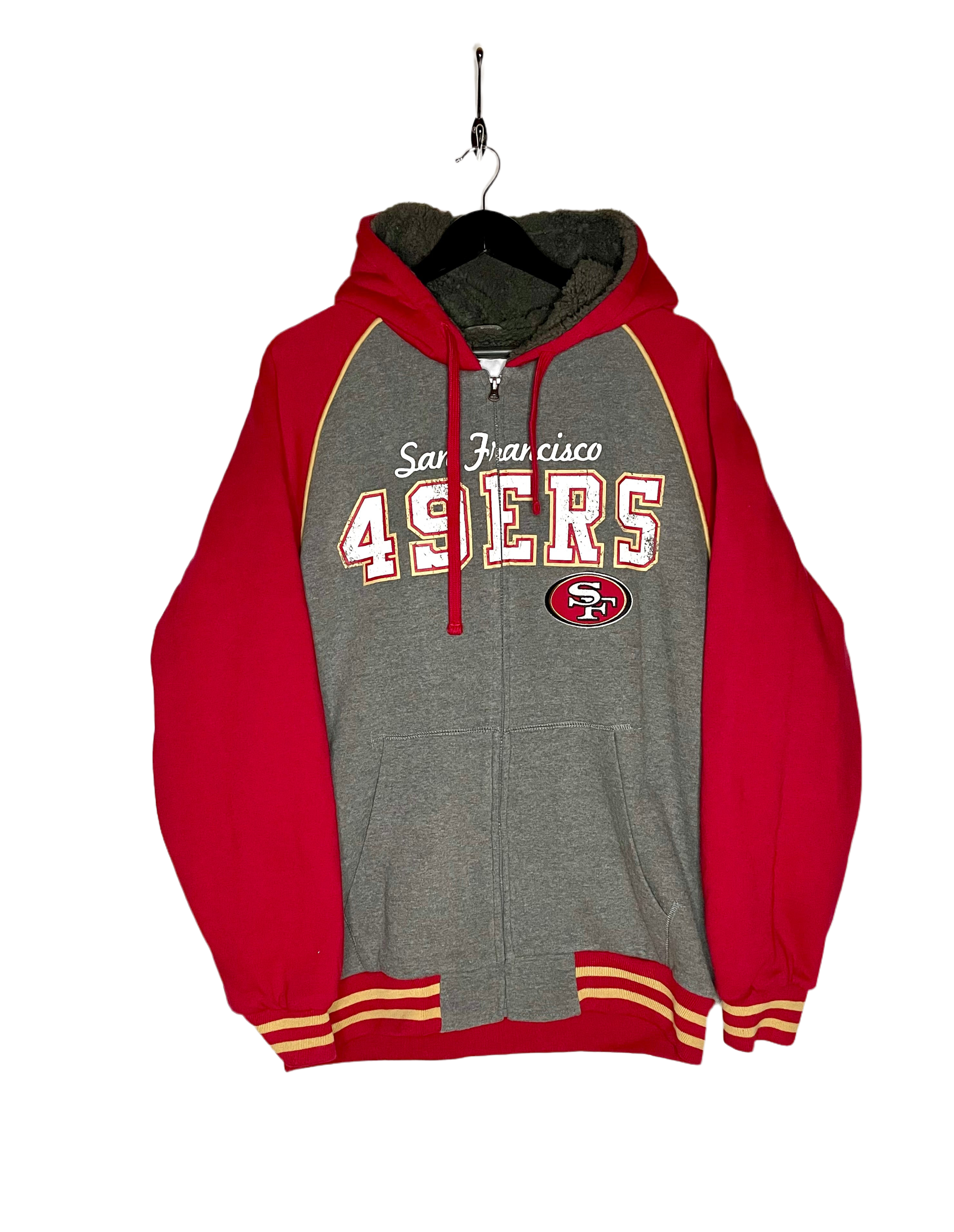 NFL Collage Jacke San Francisco 49ers Rot/Grau Größe L