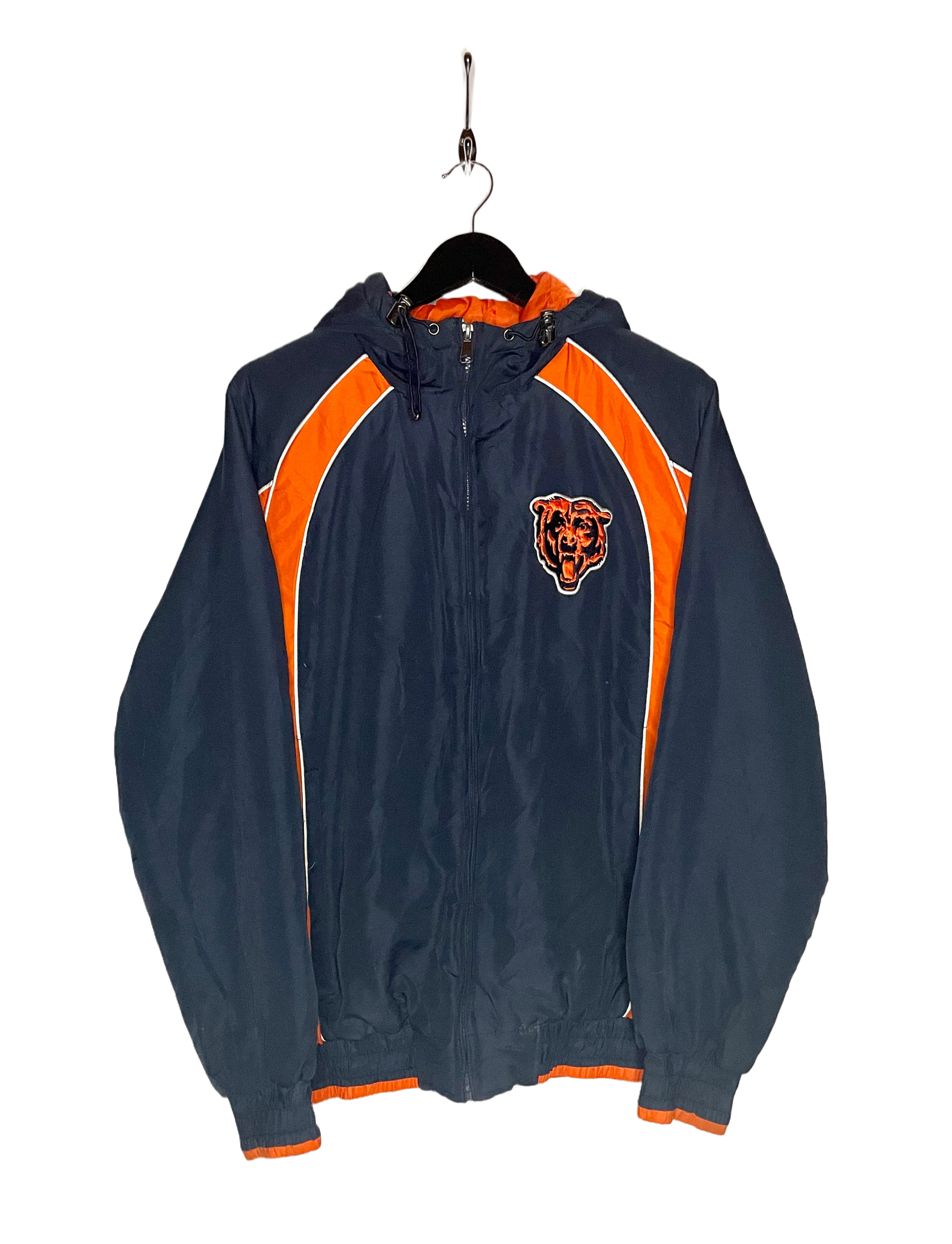 NFL Vintage Chaqueta de Invierno Chicago Bears Azul/Naranja Tamaño M