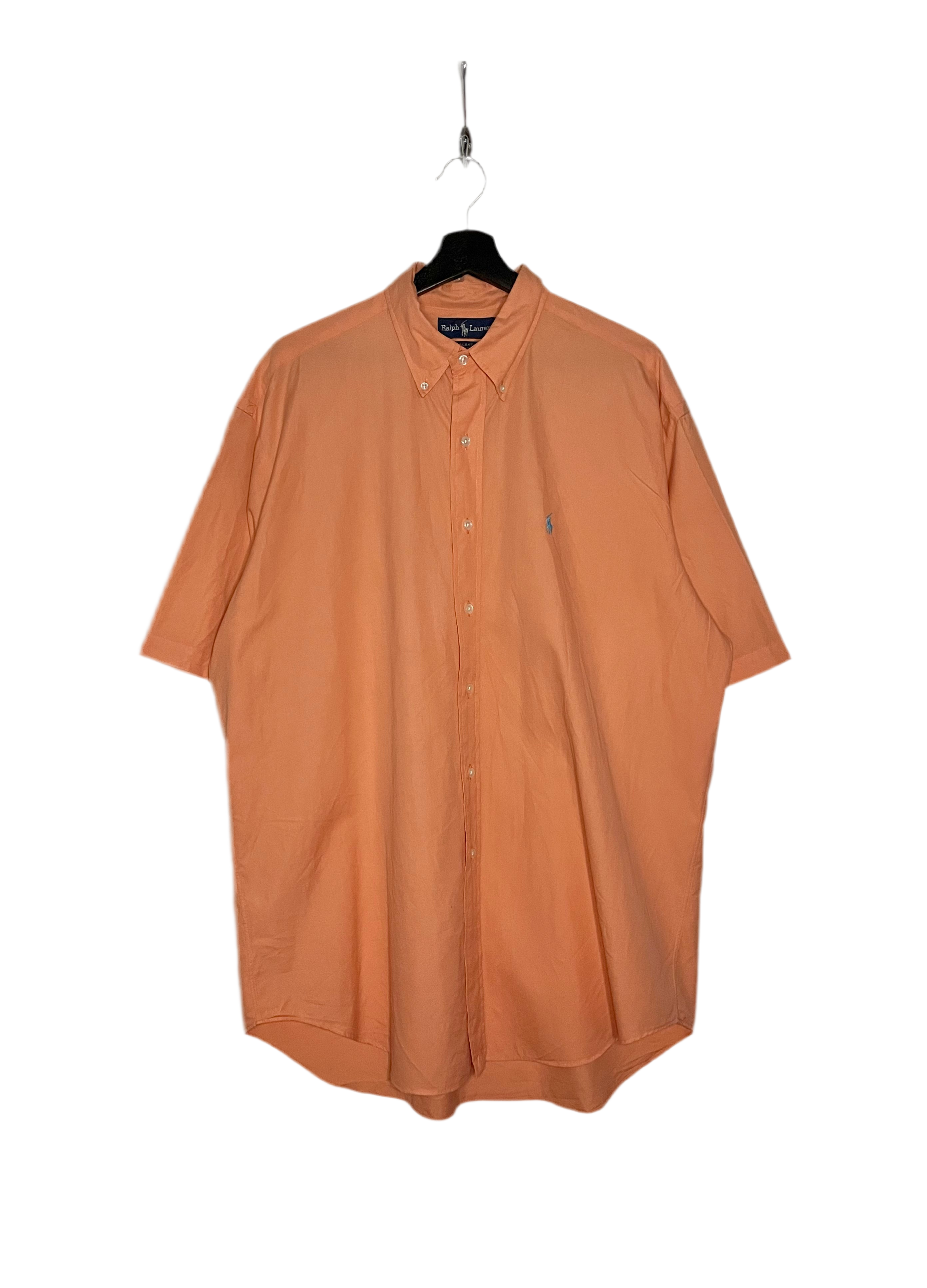 Ralph Lauren Vintage kurzarm Hemd Aprikot Größe L