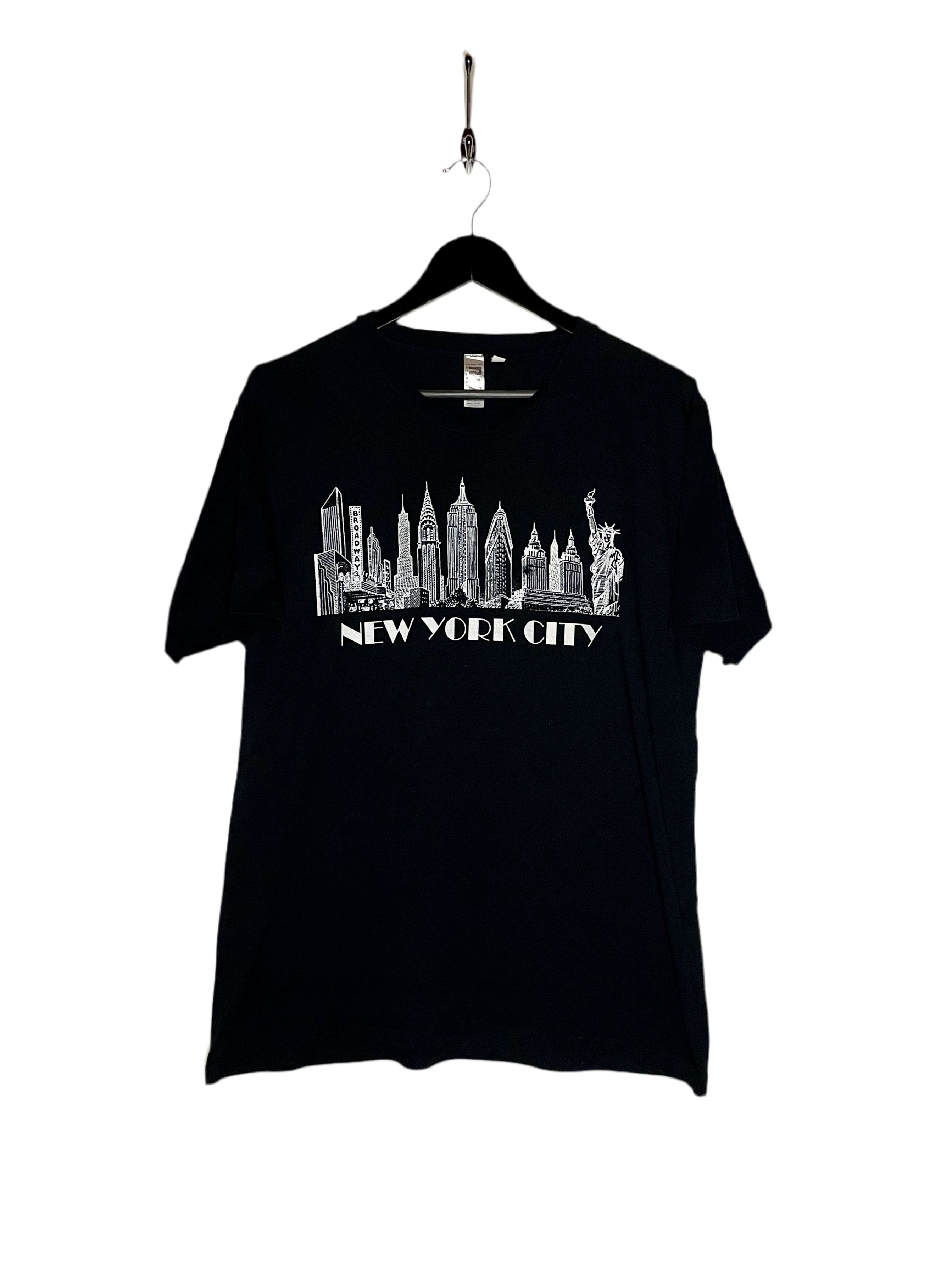 Vintage Damen T-Shirt New York City Schwarz Größe L