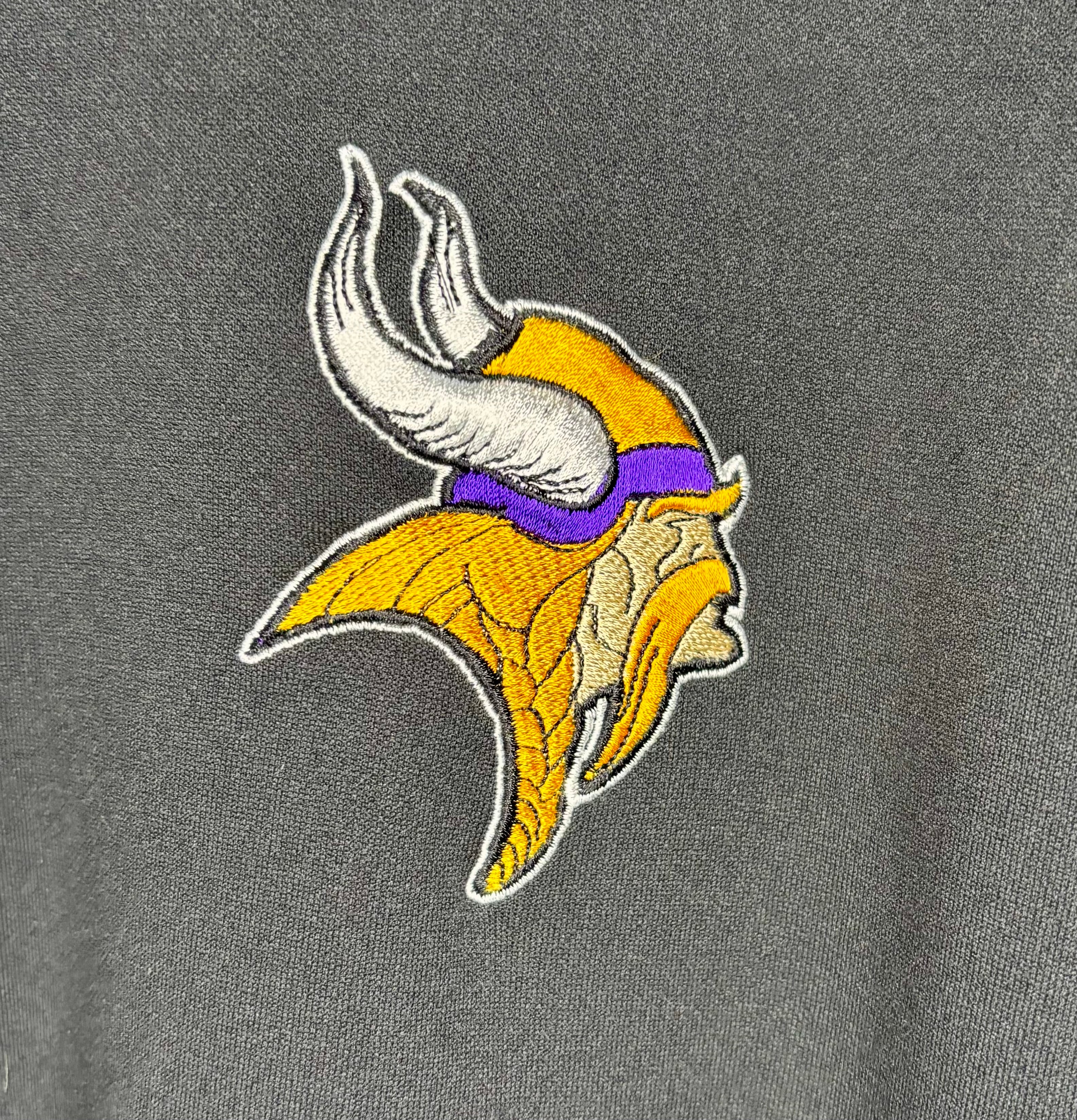 NFL Vintage Minnesota Vikings Q-Zip Sweater Schwarz Größe M