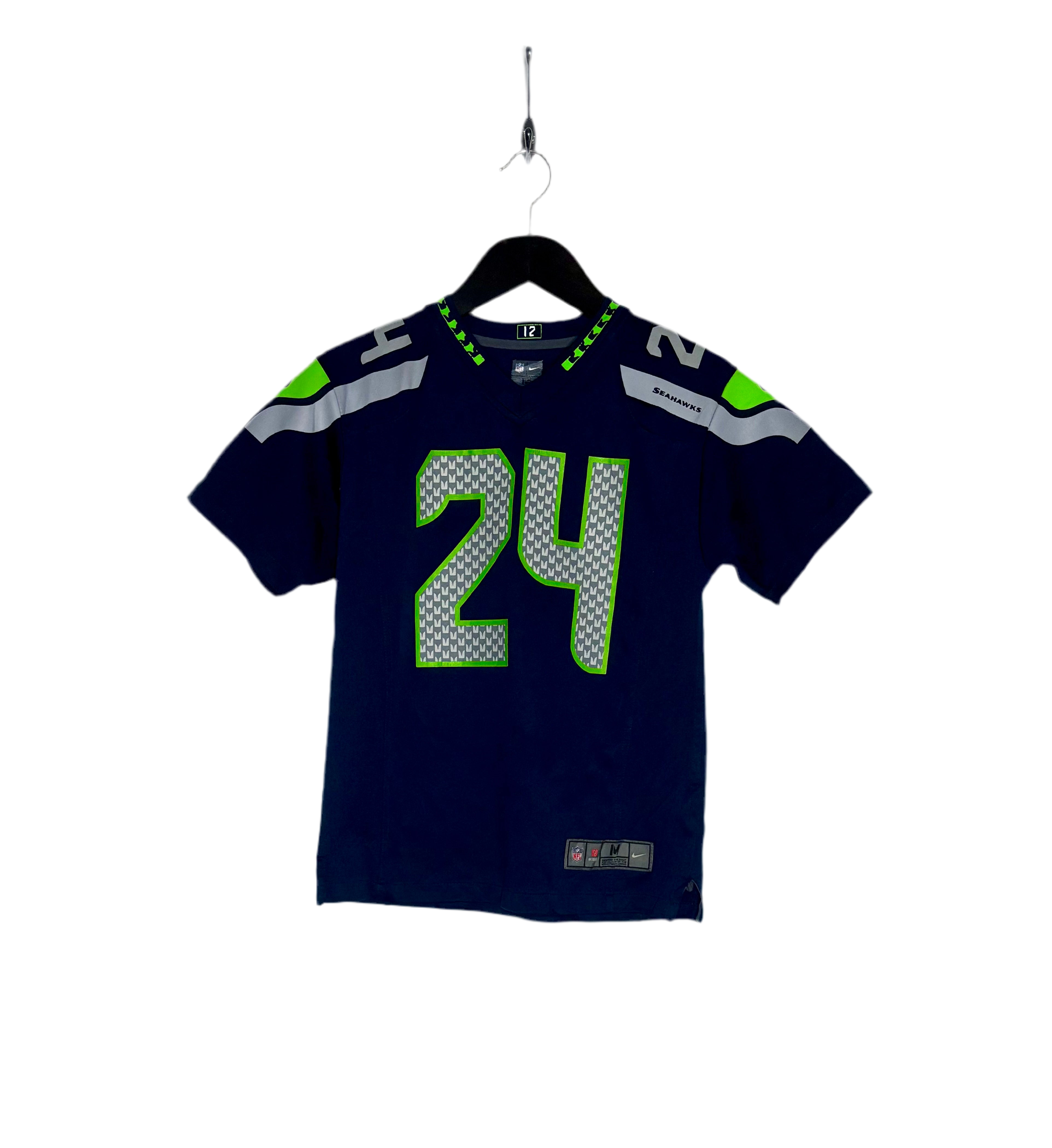 Nike NFL Seattle Seahawks Jersey #24 Marshawn Lynch Blau Größe M Kinder