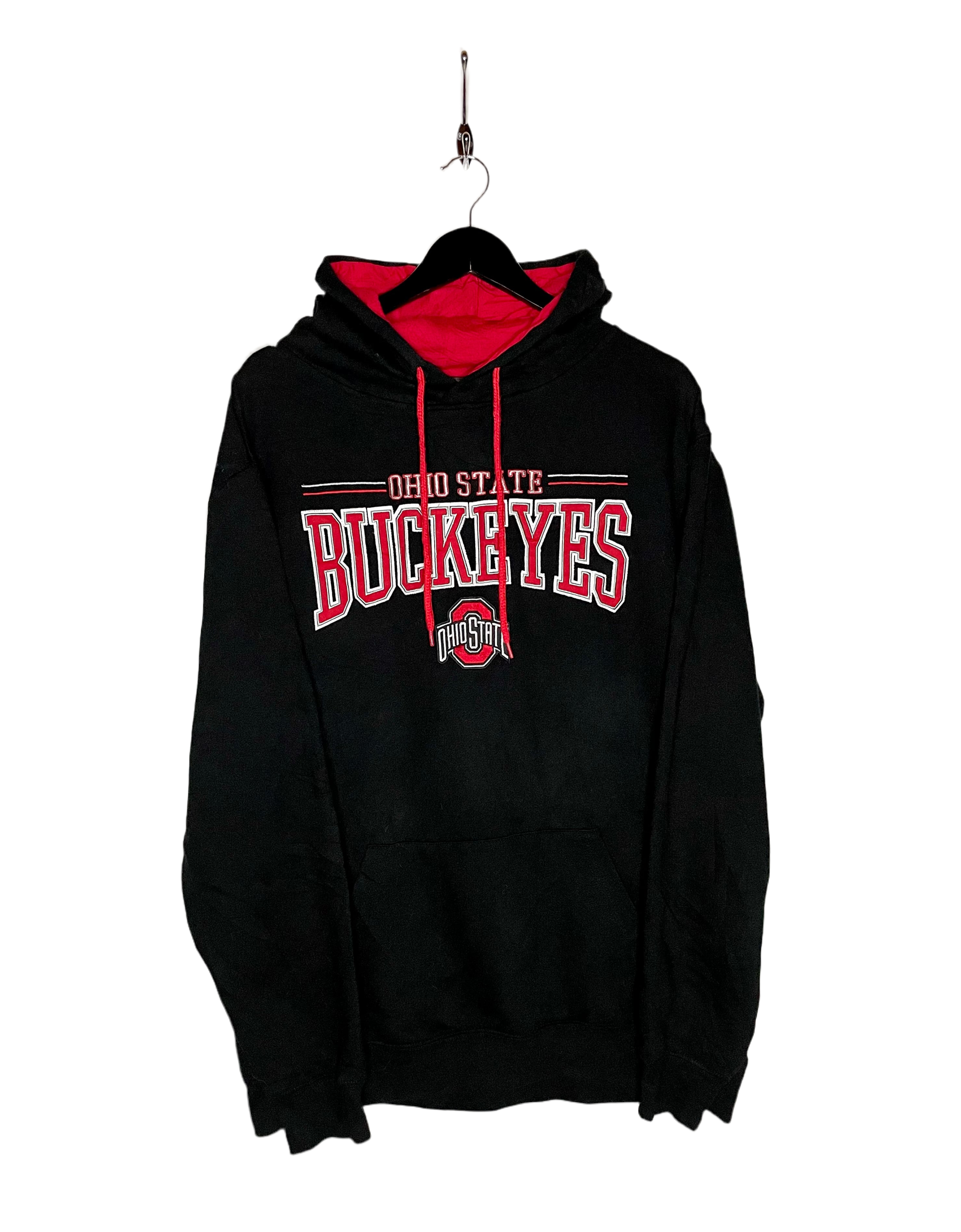 Colosseum Hoodie Bestickt Ohio State Buckeyes Schwarz/Rot Größe XL