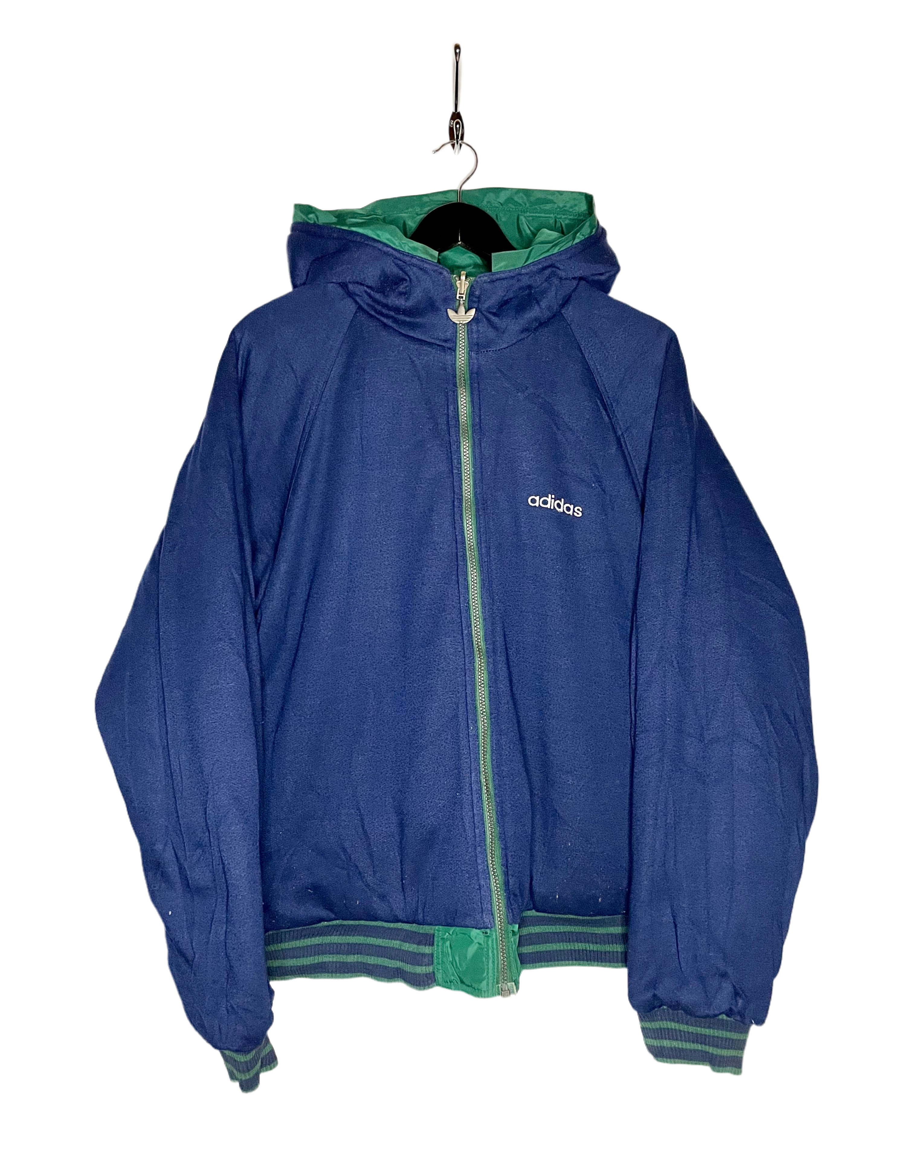 Adidas Vintage Wendejacke Grün/Blau Größe L