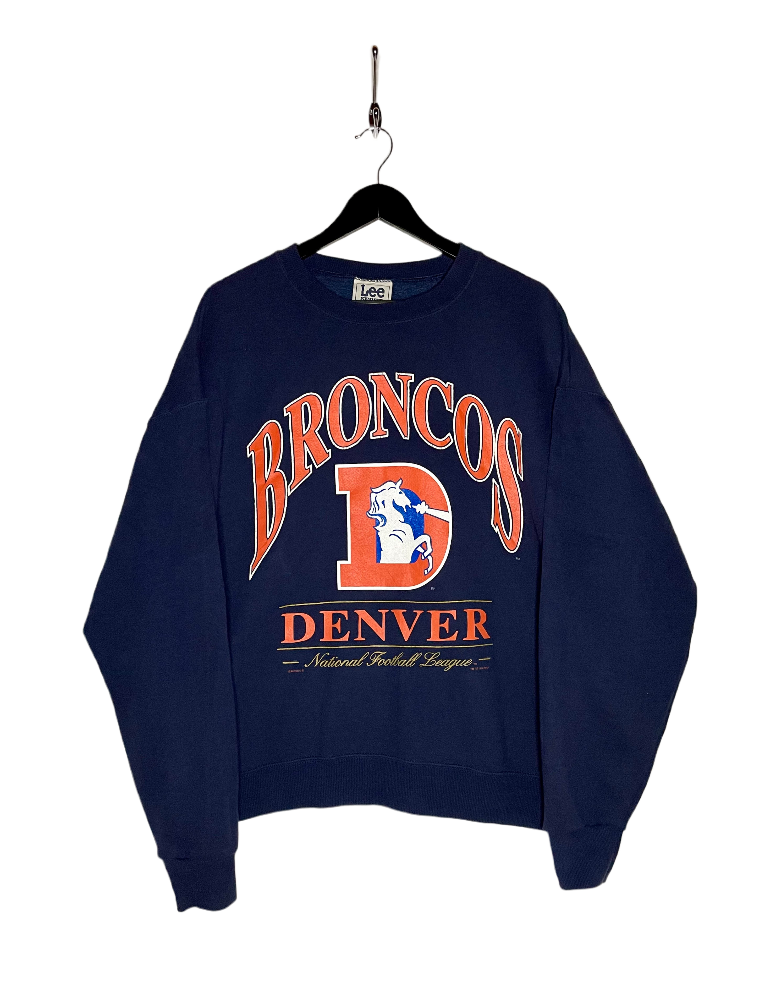 LEE Vintage Sweater Denver Broncos 1986 Blau Größe XL