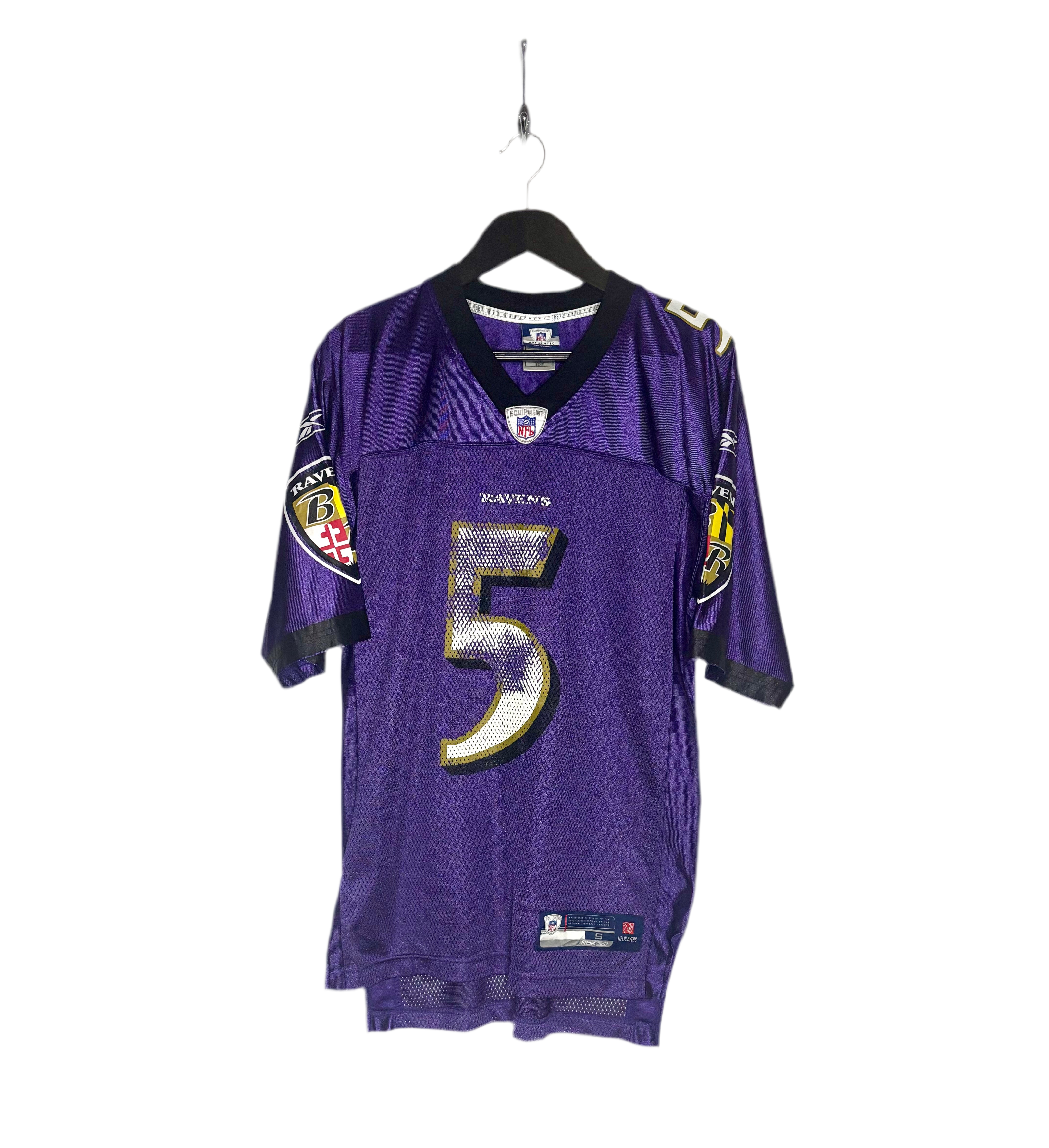 Reebok NFL Baltimore Ravens Jersey #5 Joe Flacco Lila Größe S