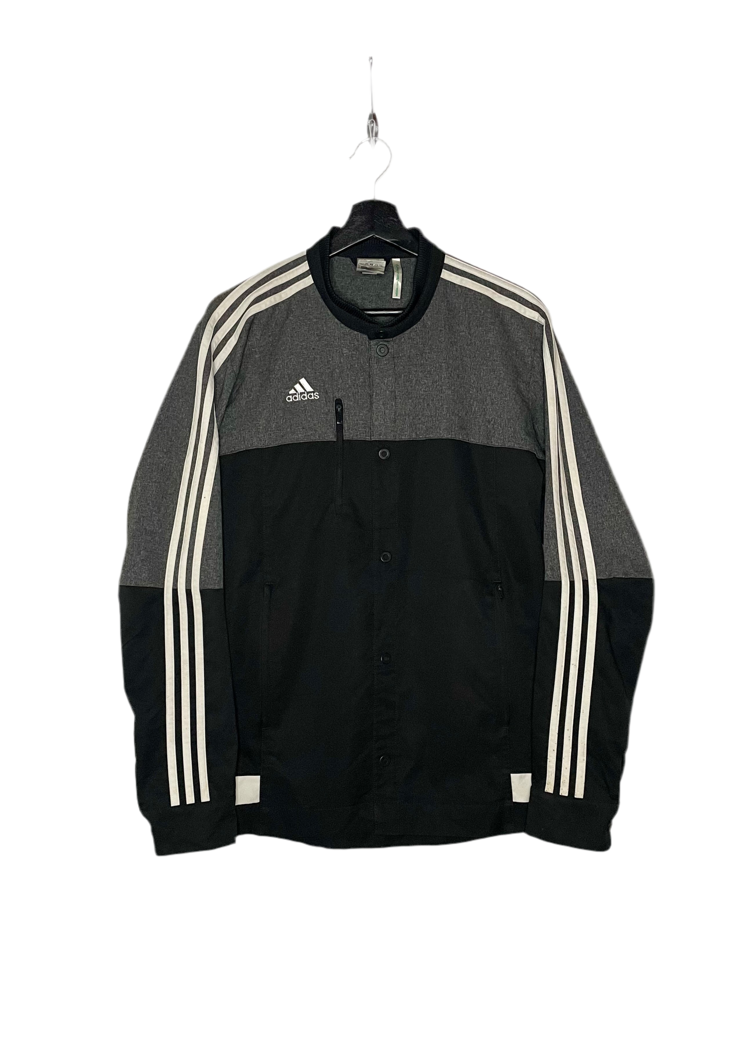 Adidas Vintage Collegejacke Schwarz/Grau Größe S