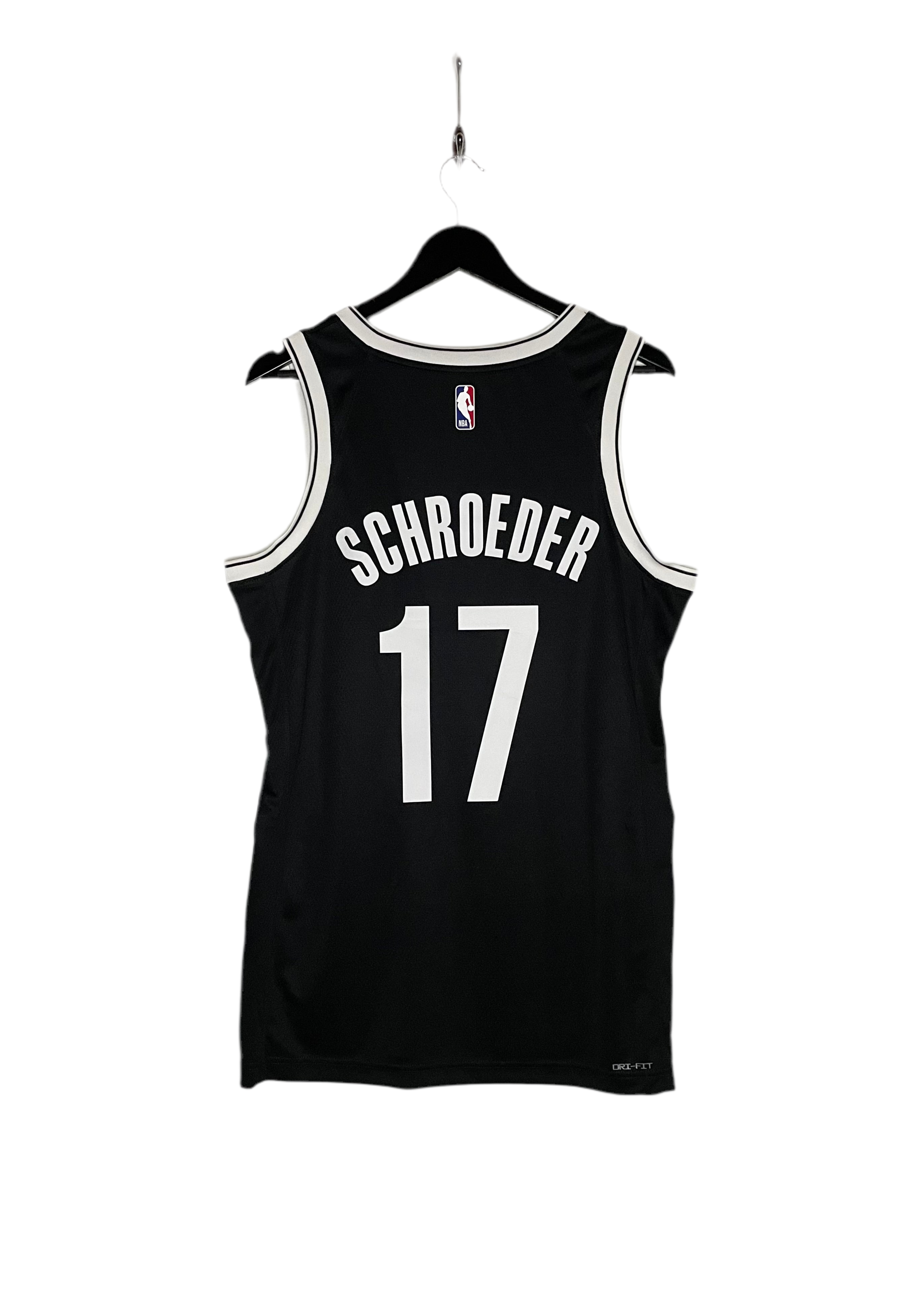 Nike NBA Jersey Brooklyn Nets #17 Dennis Schröder Schwarz Größe M