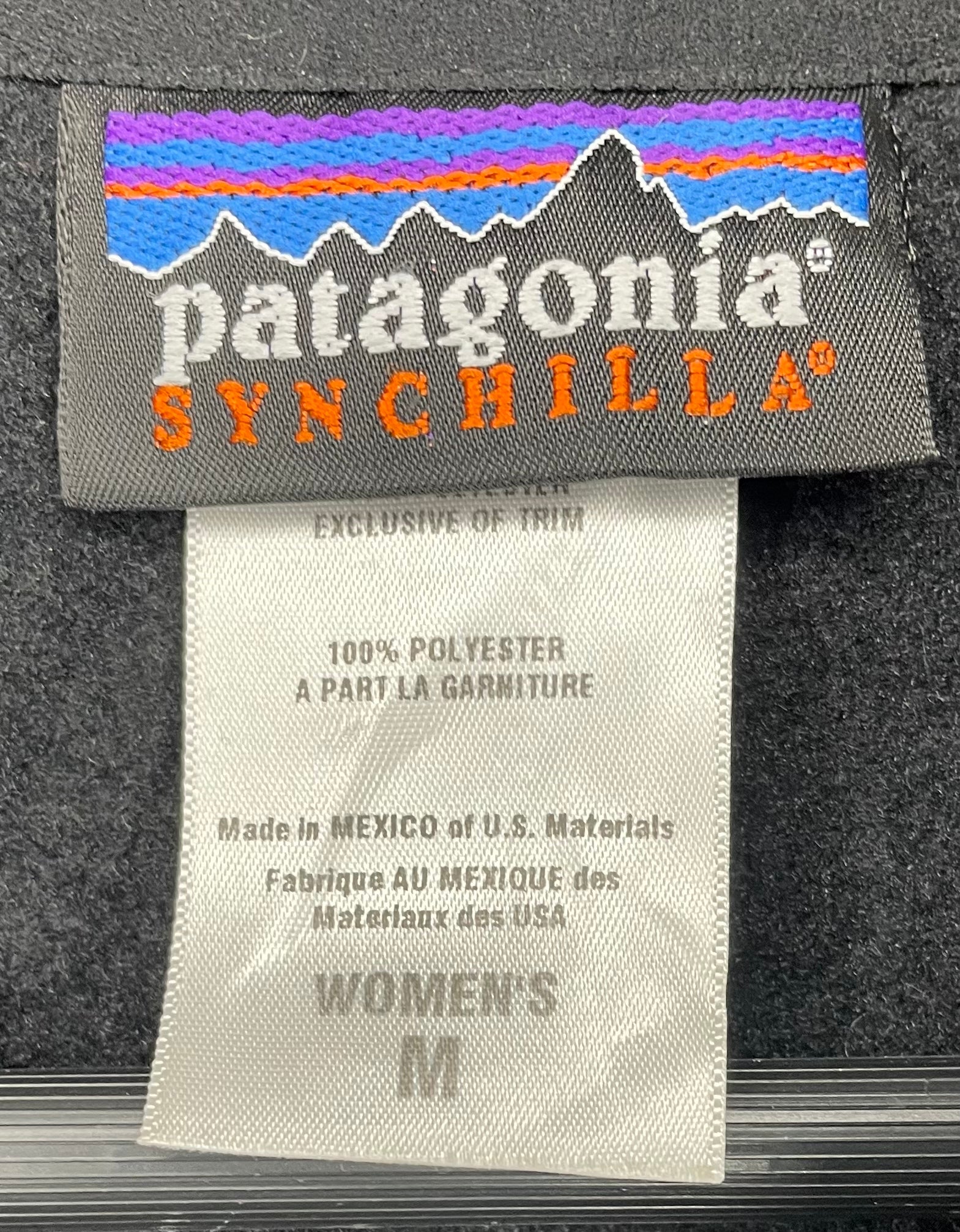 Patagonia Q-Zip Sweater Synchilla Fleece Schwarz Größe M