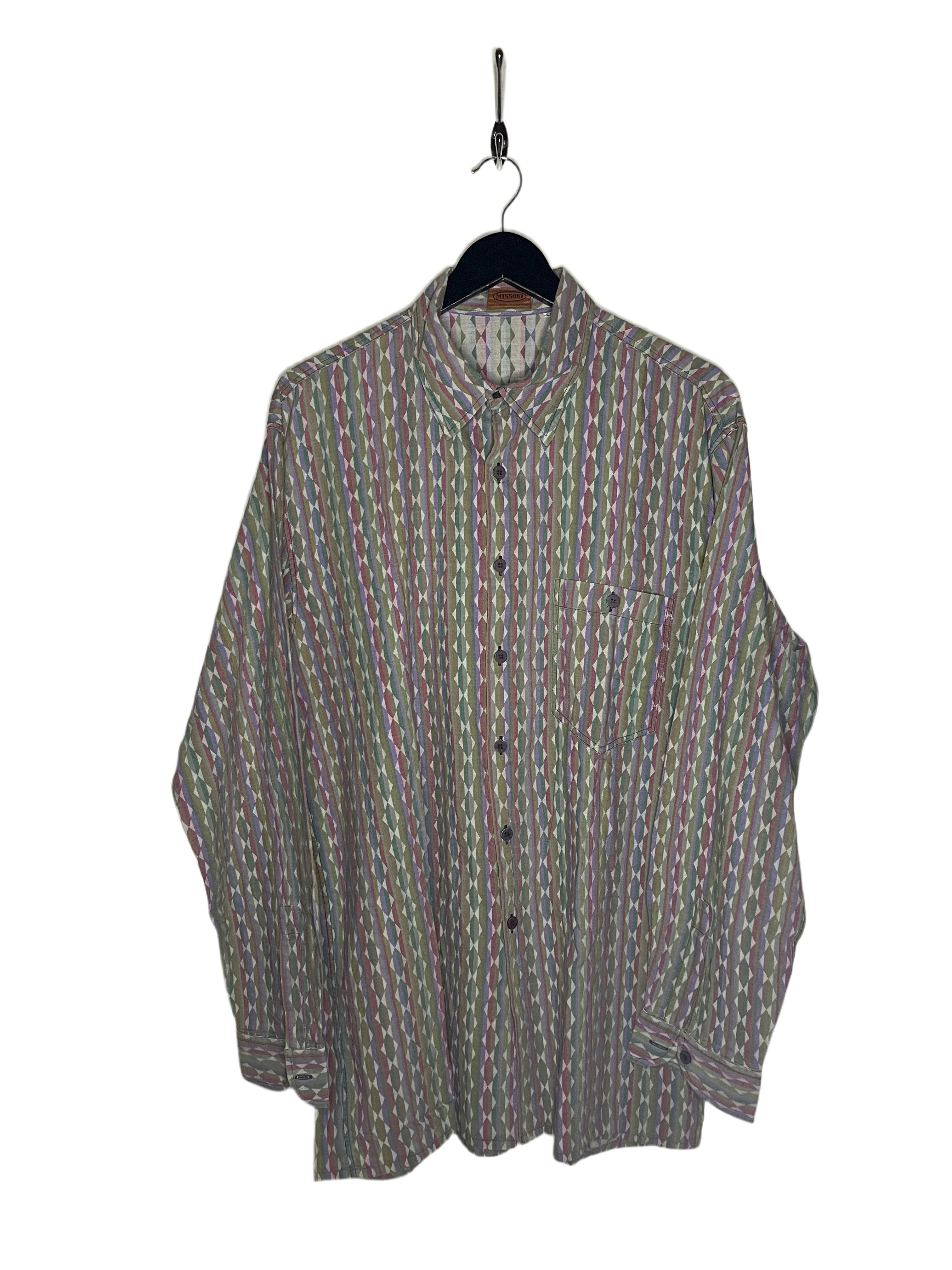 Camisa Missoni manga larga estampada talla XL