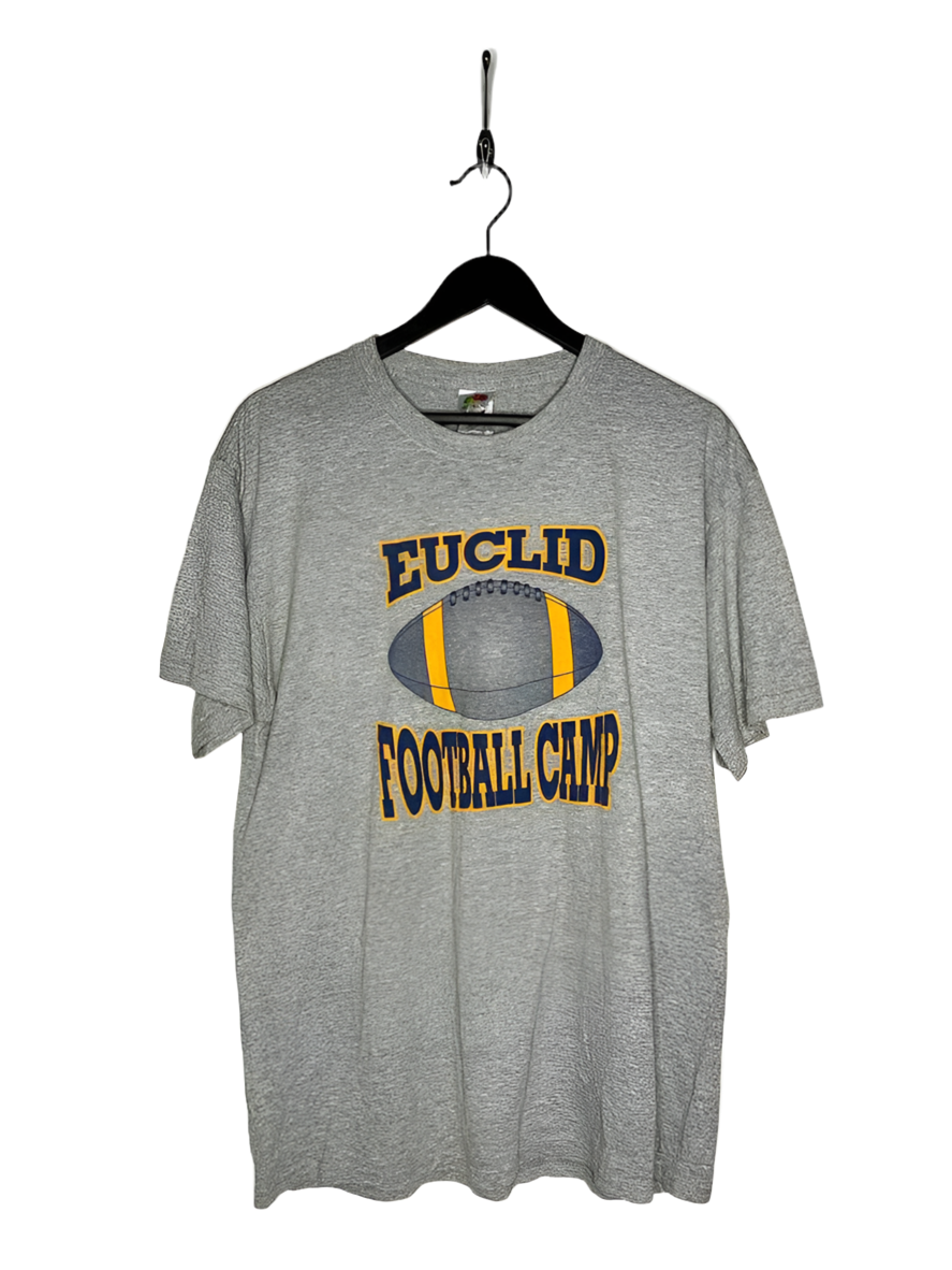 Fruit of the Loom Vintage EUCLID Football Shrit Gray Size L