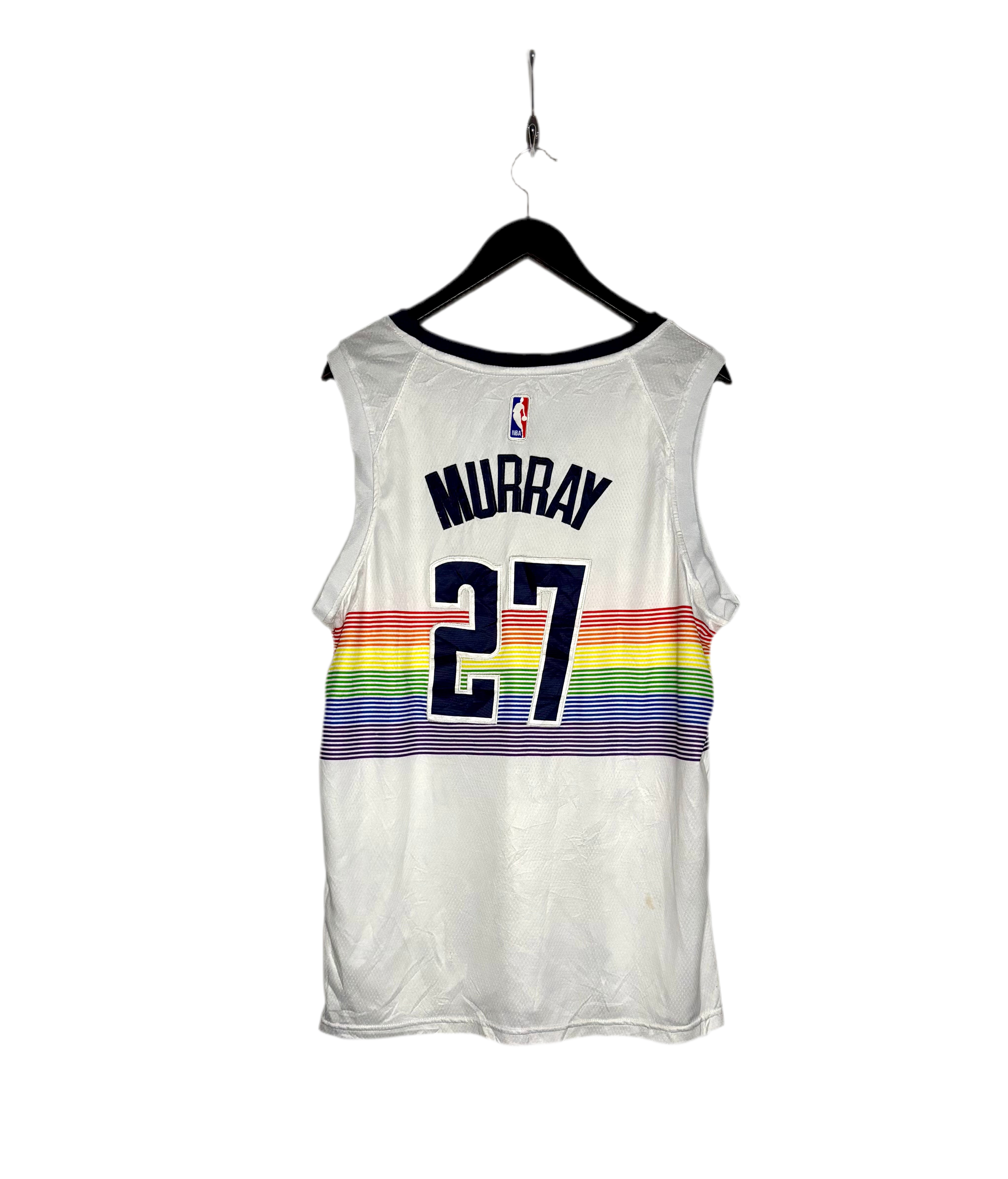 Nike NBA Denver Nuggets Jersey #27 Jamal Murray Weiß Größe L