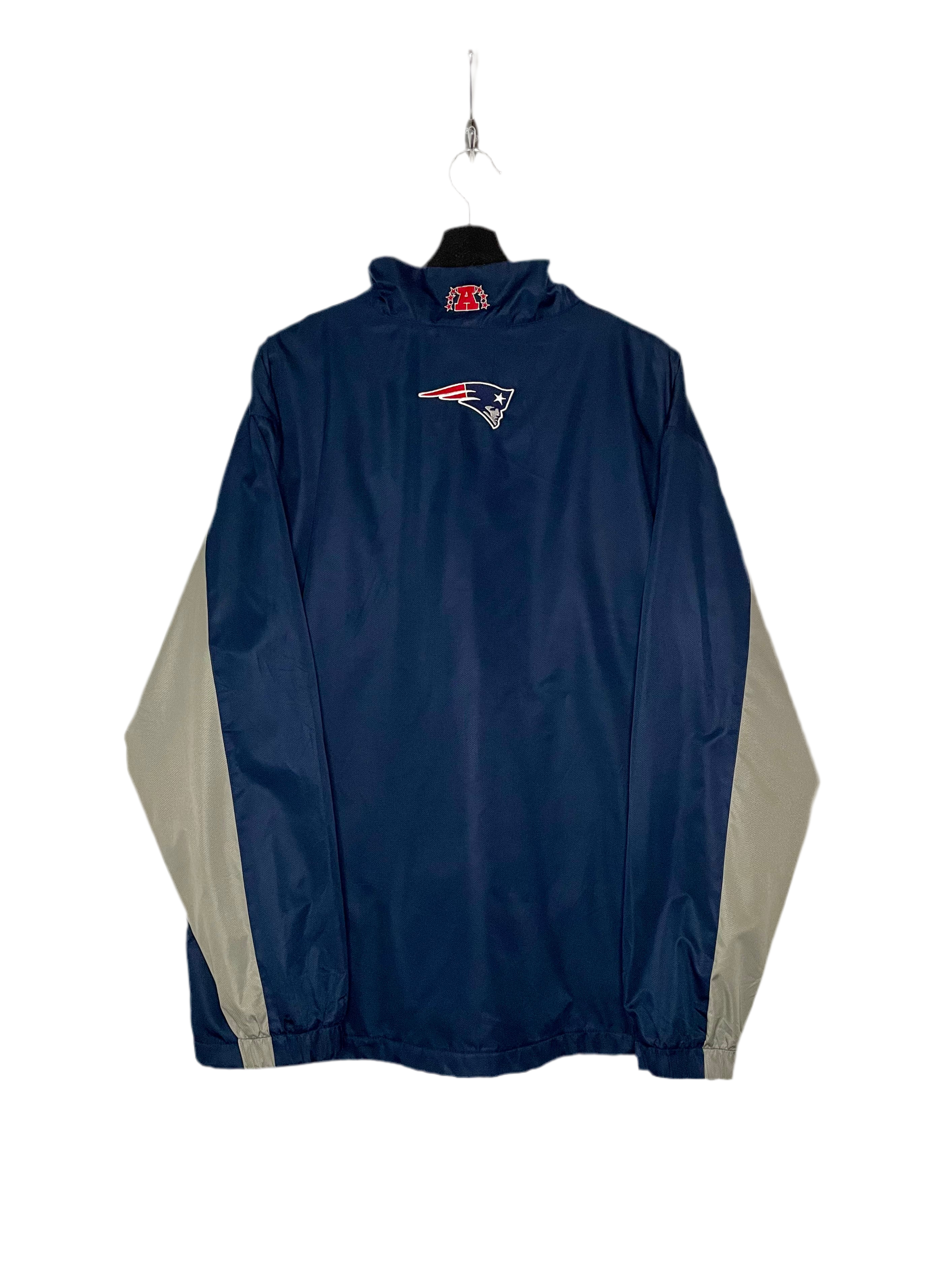 NFL Trainingsjacke New England Patriots Blau/Grau Größe XL