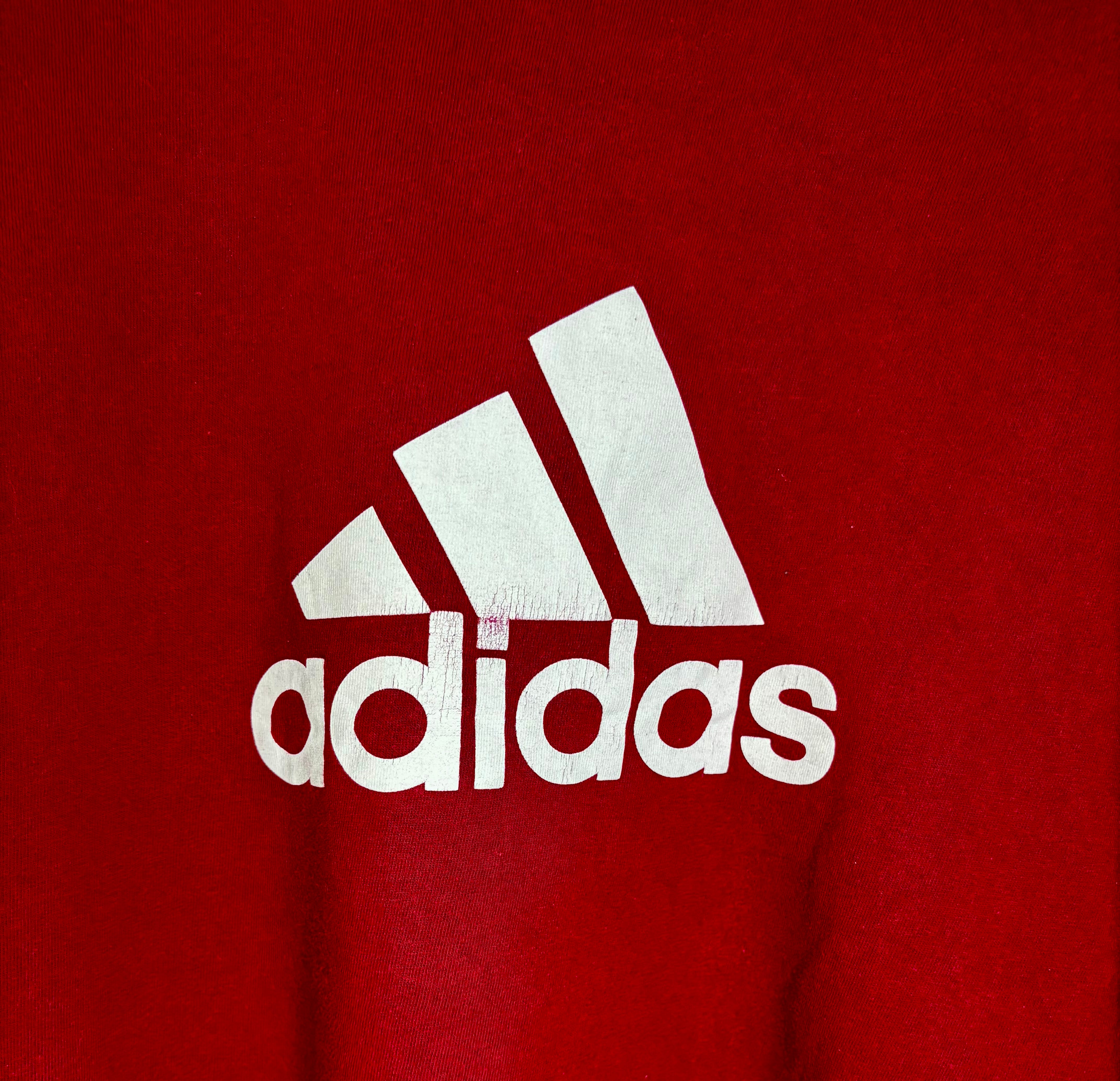 Adidas Logo T-Shirt Rot Größe L