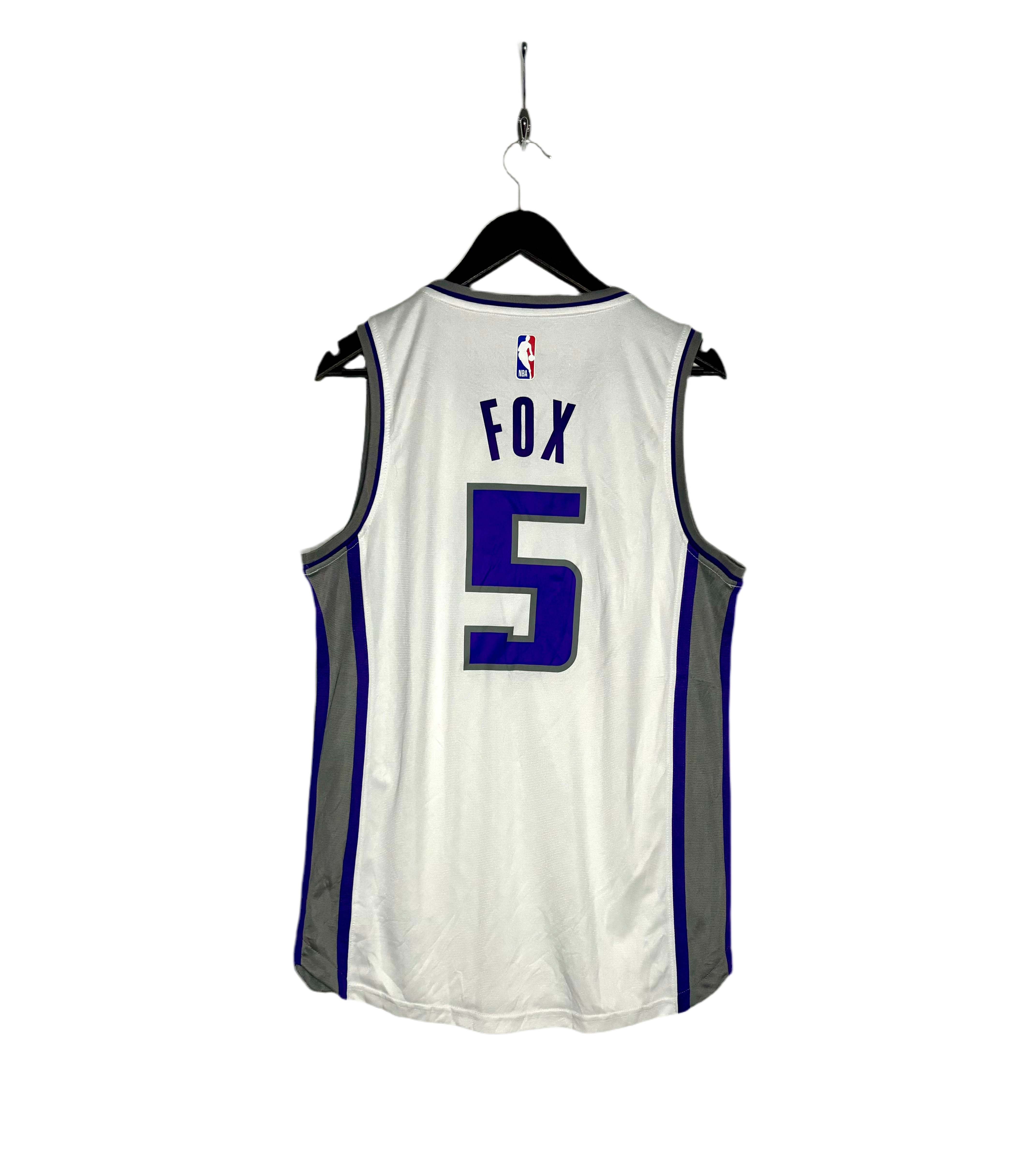 NBA Jersey Sacramento Kings #5 De‘Aron Fox Weiß Größe M