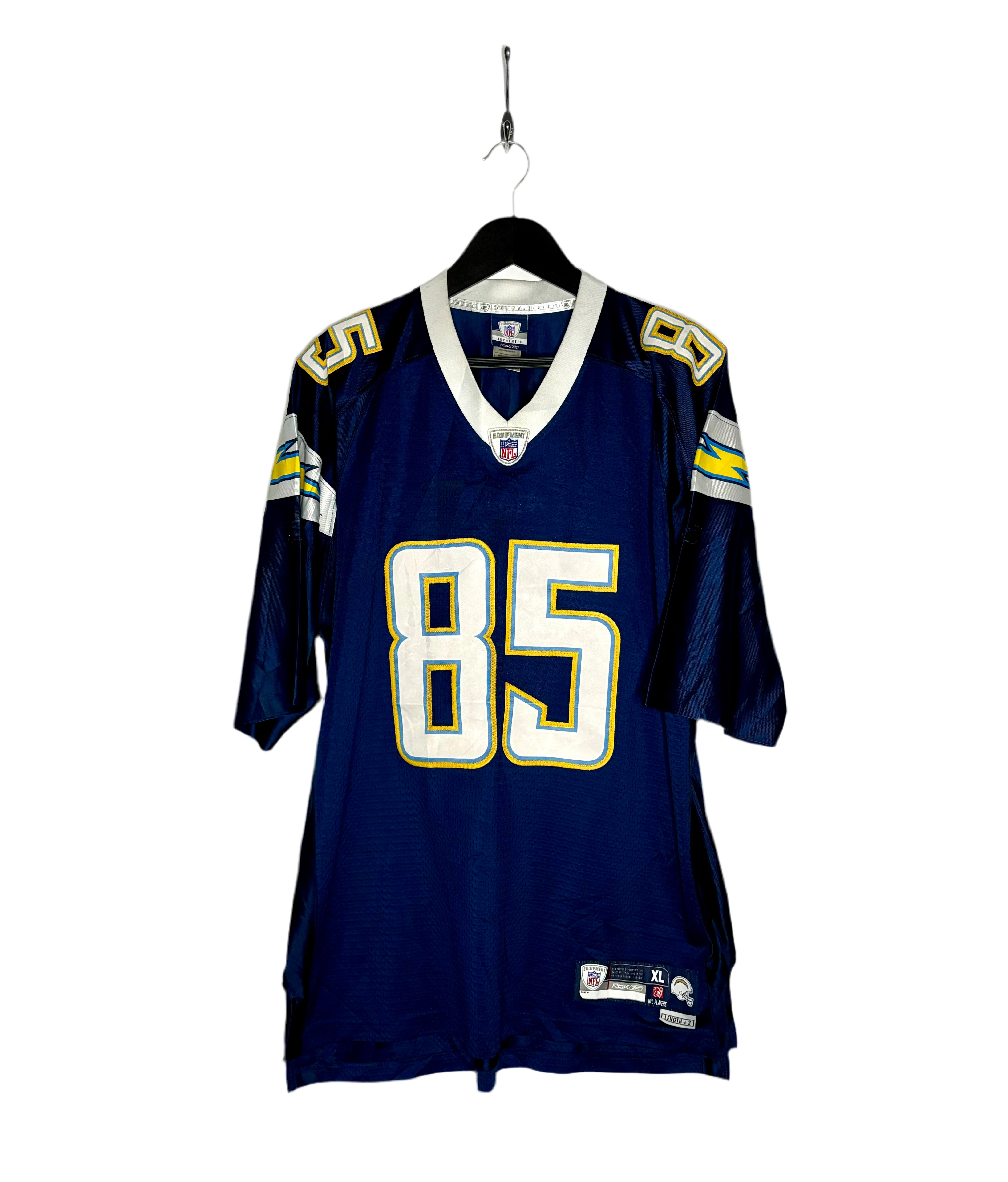 Reebok Vintage NFL Los Angeles Chargers Jersey #85 Antonio Gates Blau Größe XL