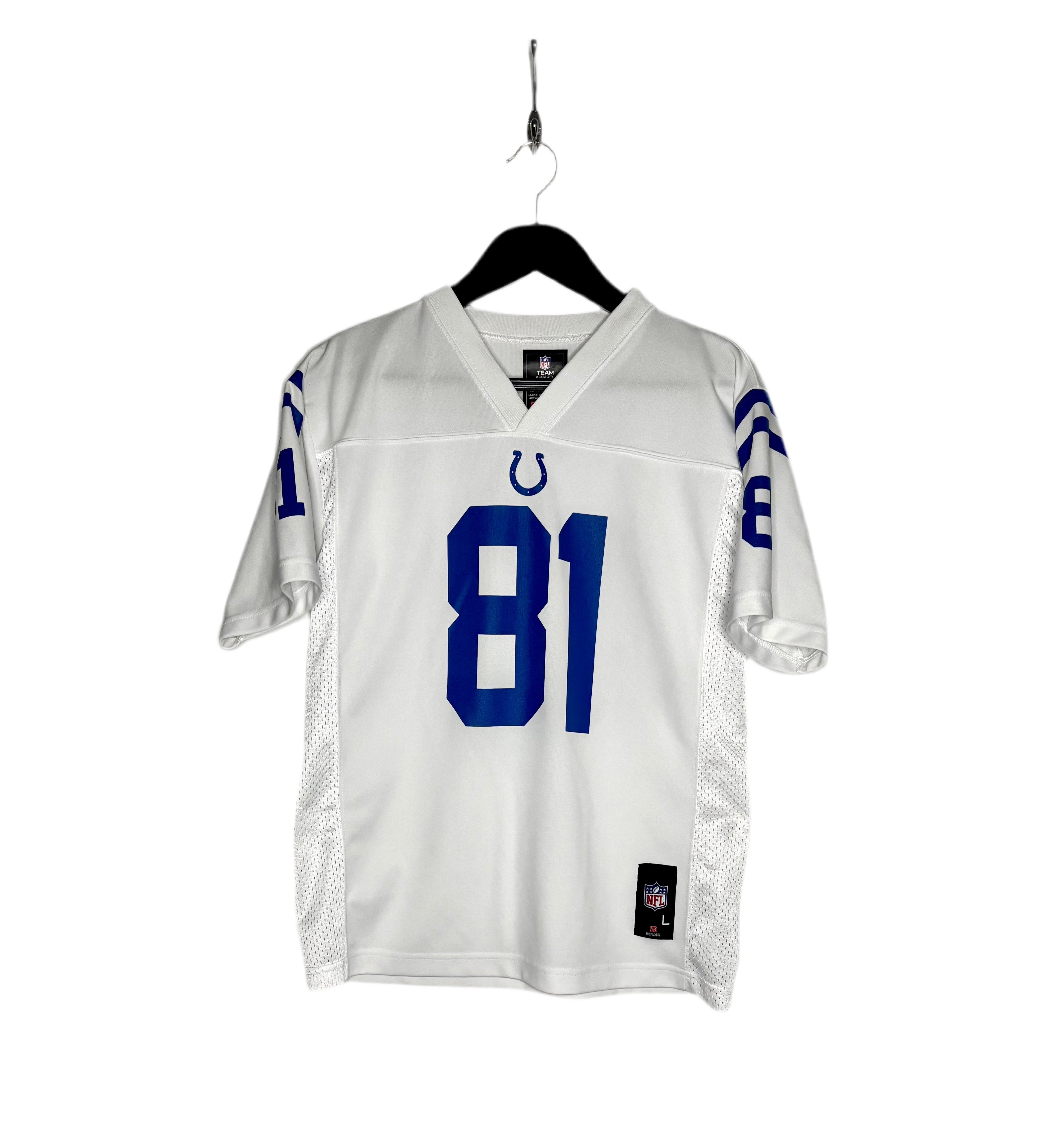 NFL Indianapolis Colts Jersey #81 Andre Johnson Weiß Größe L Kinder