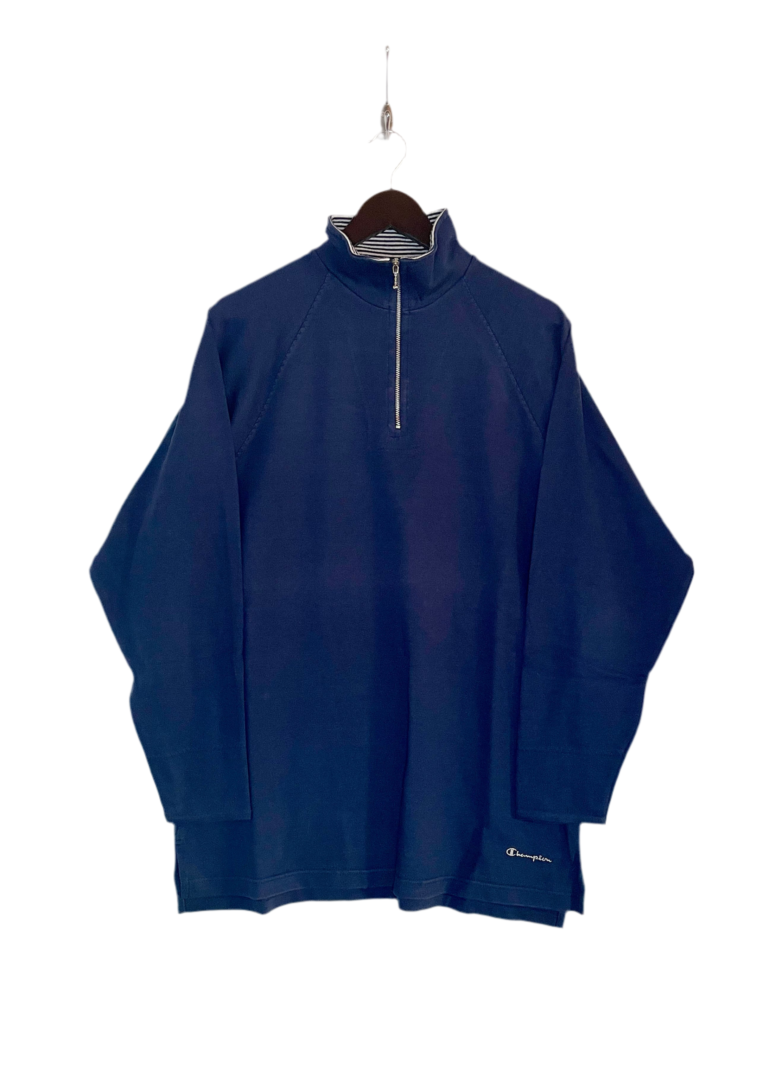 Champion Vintage Q-Zip Pullover Blau Größe XL