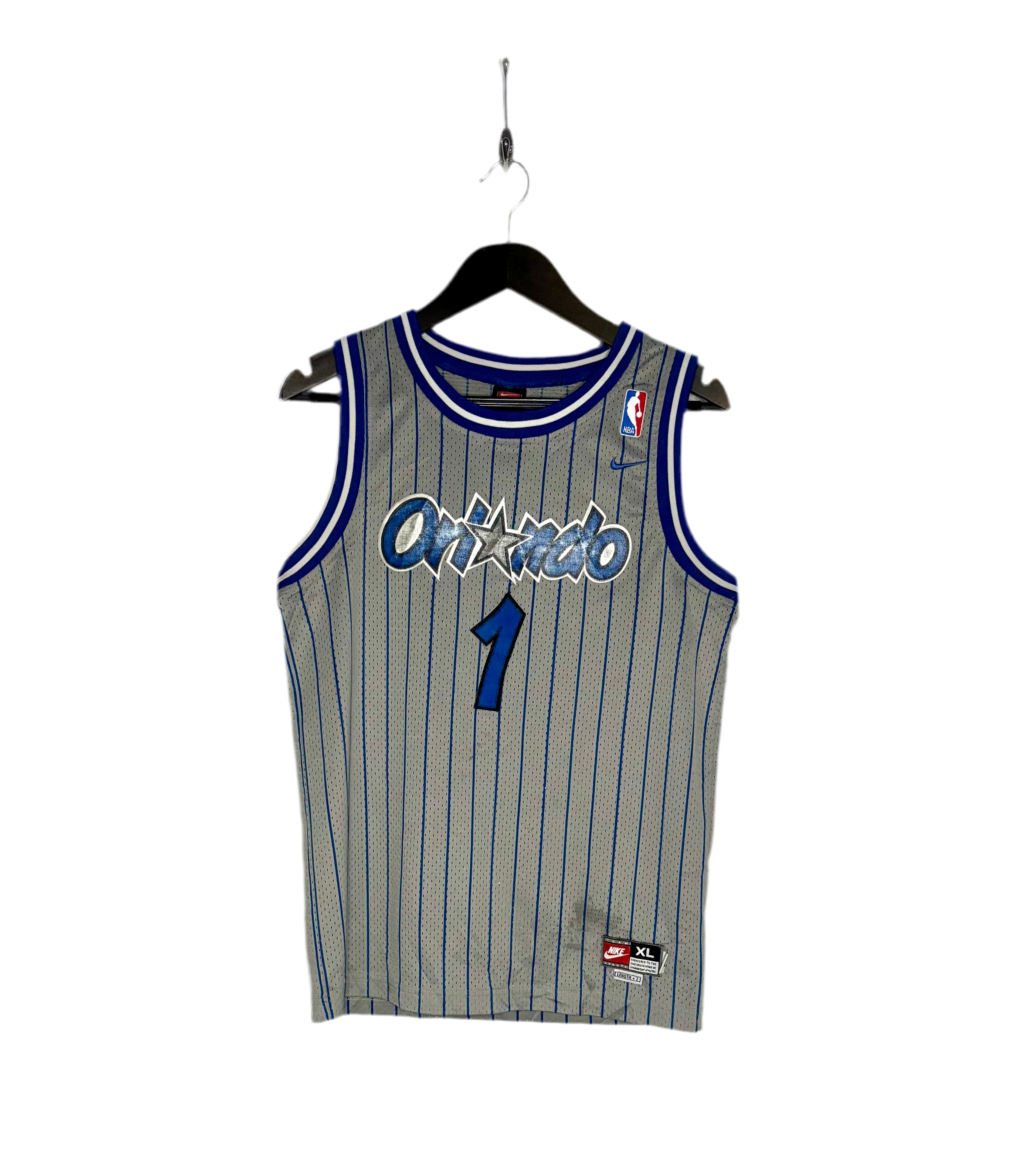 Nike NBA Vintage Orlando Magic Jersey #1 Tracey McGrady Grau Größe XL Kinder