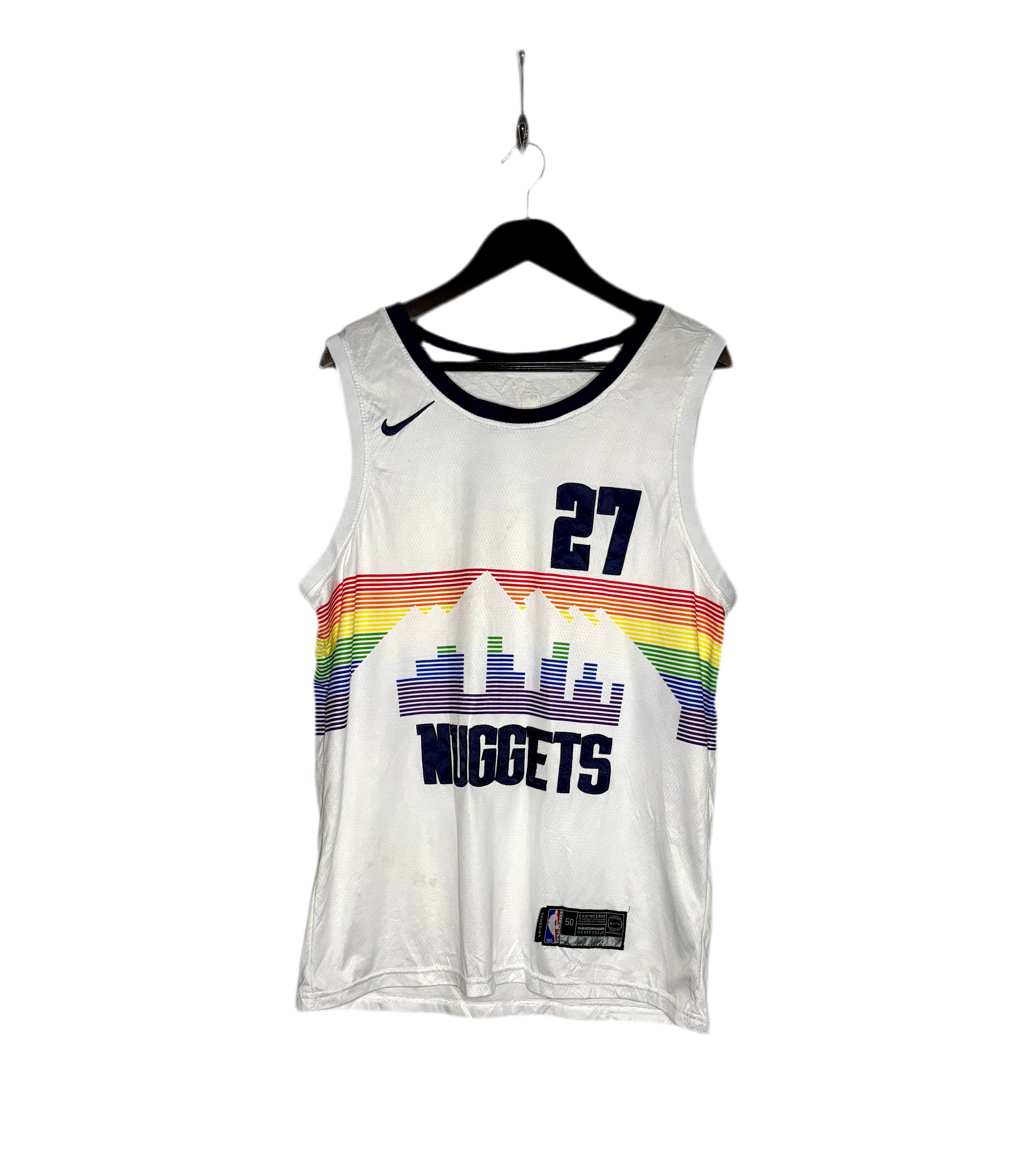 Nike NBA Denver Nuggets Jersey #27 Jamal Murray Weiß Größe L
