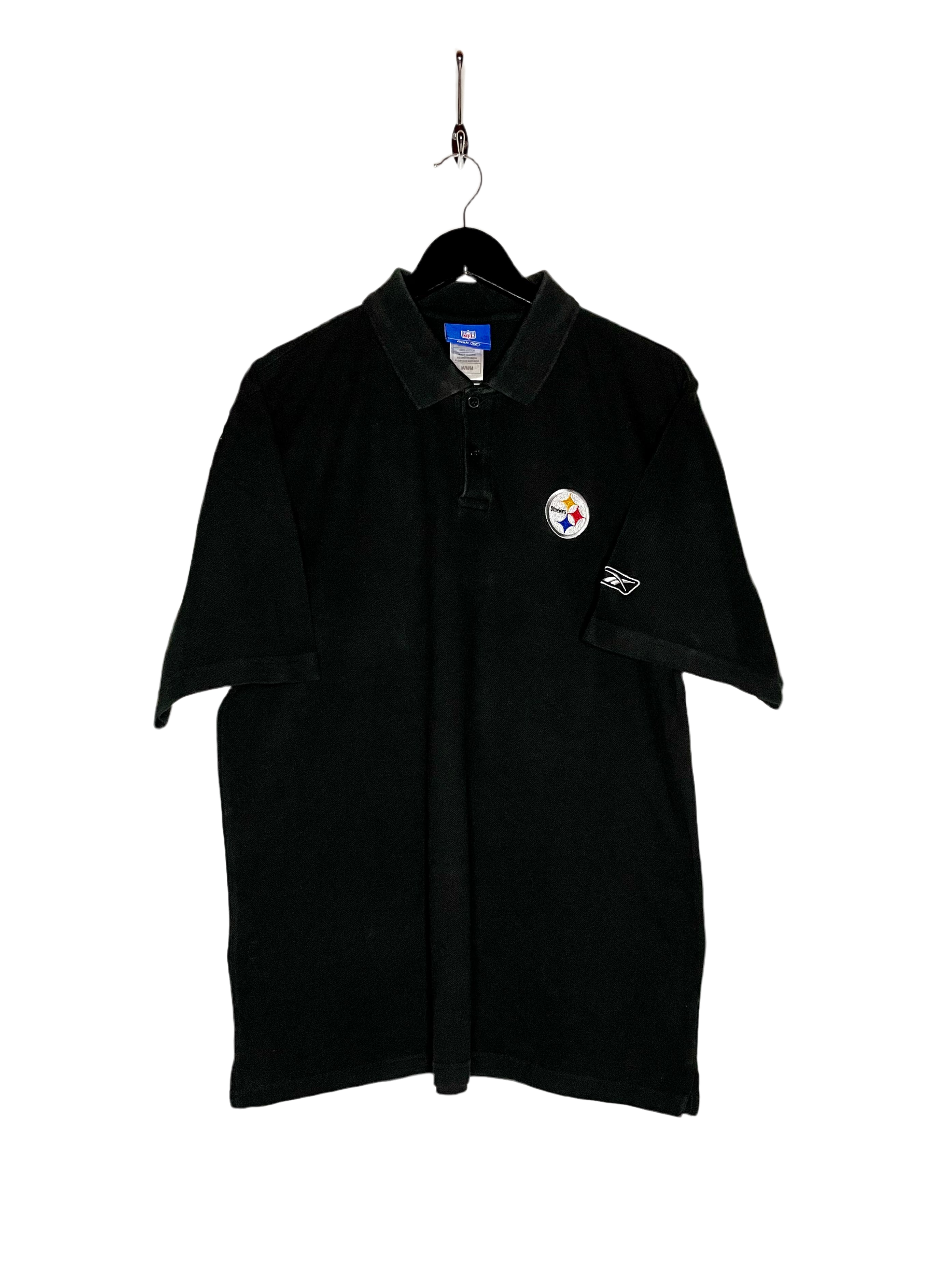 Reebok Poloshirt Pittsburgh Steelers Schwarz Größe M