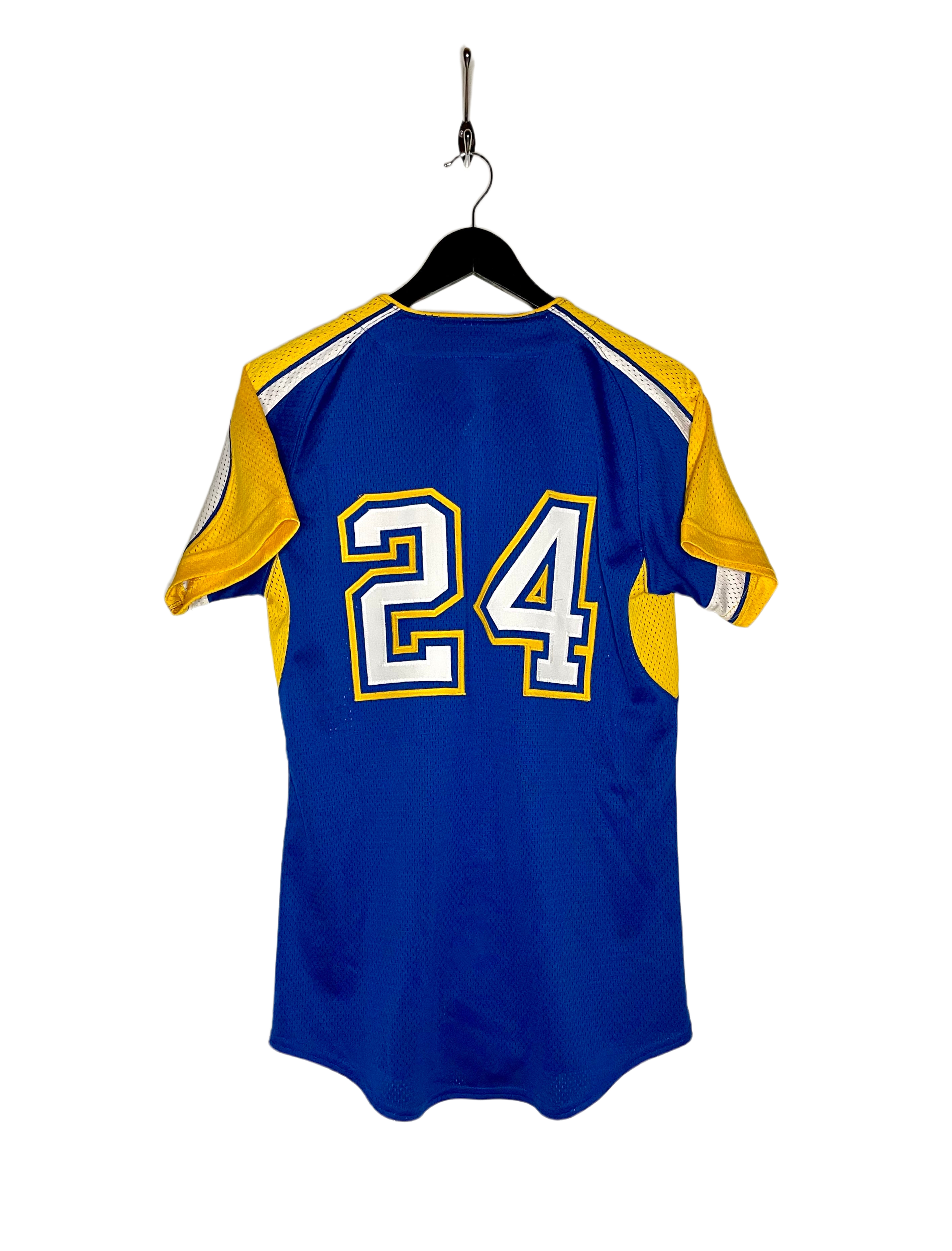 3N2 Sport Baseball Jersey Westchester Fire #24 Blau/Gelb Größe M