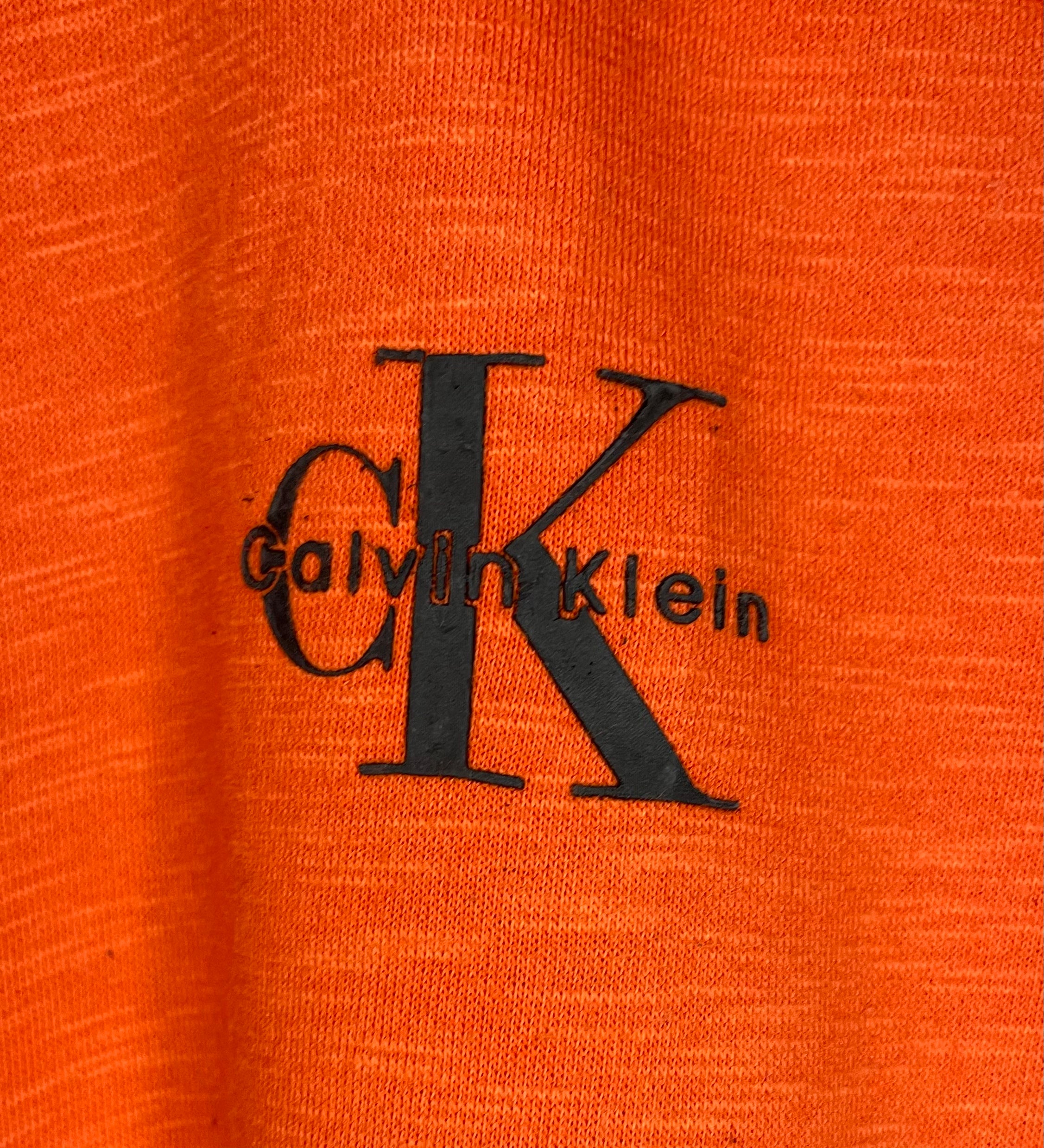 Calvin Klein Sweatshirt Jacket Orange Size S