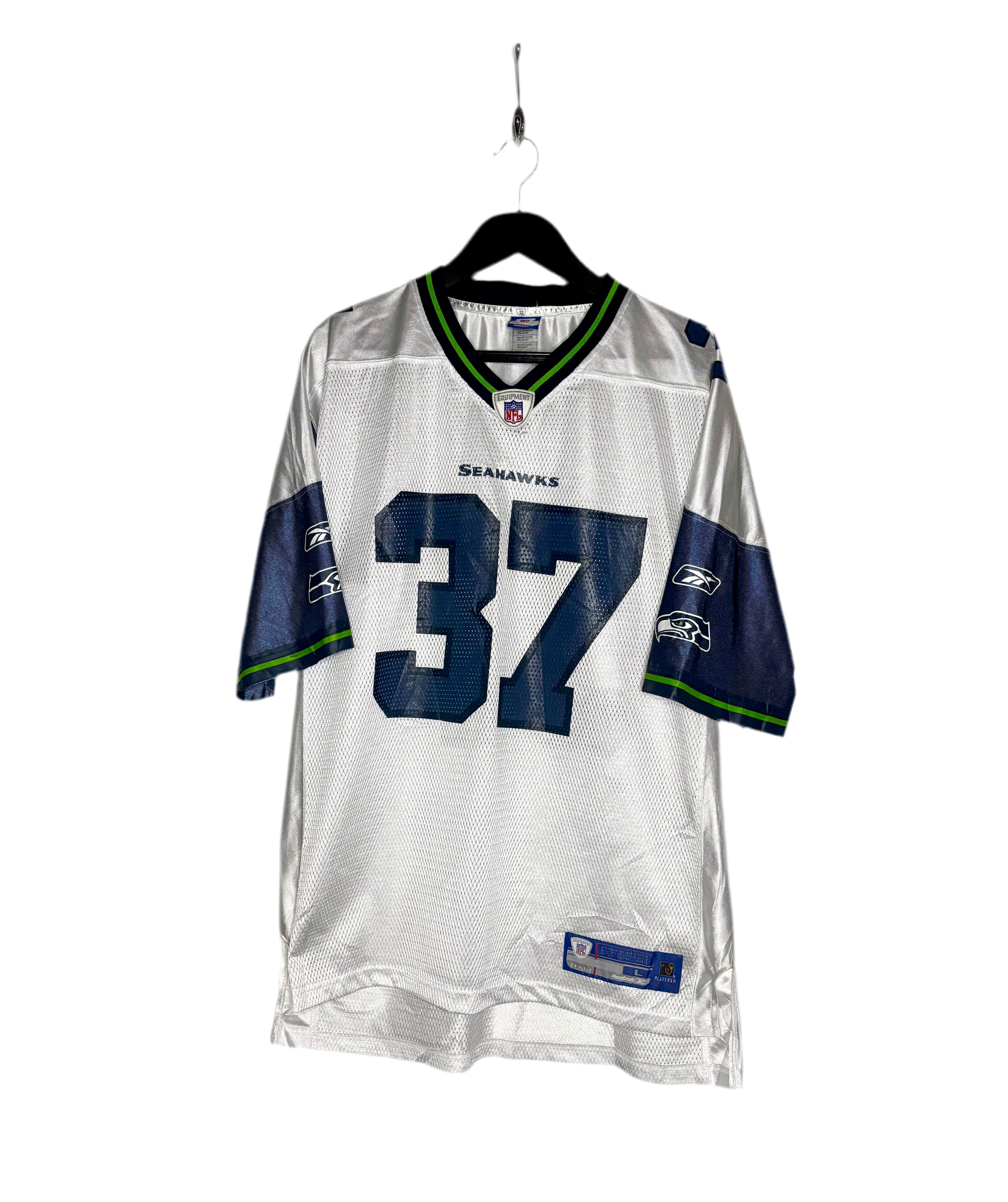 Reebok NFL Seattle Seahawks Jersey #37 Shaun Alexander Weiß Größe L