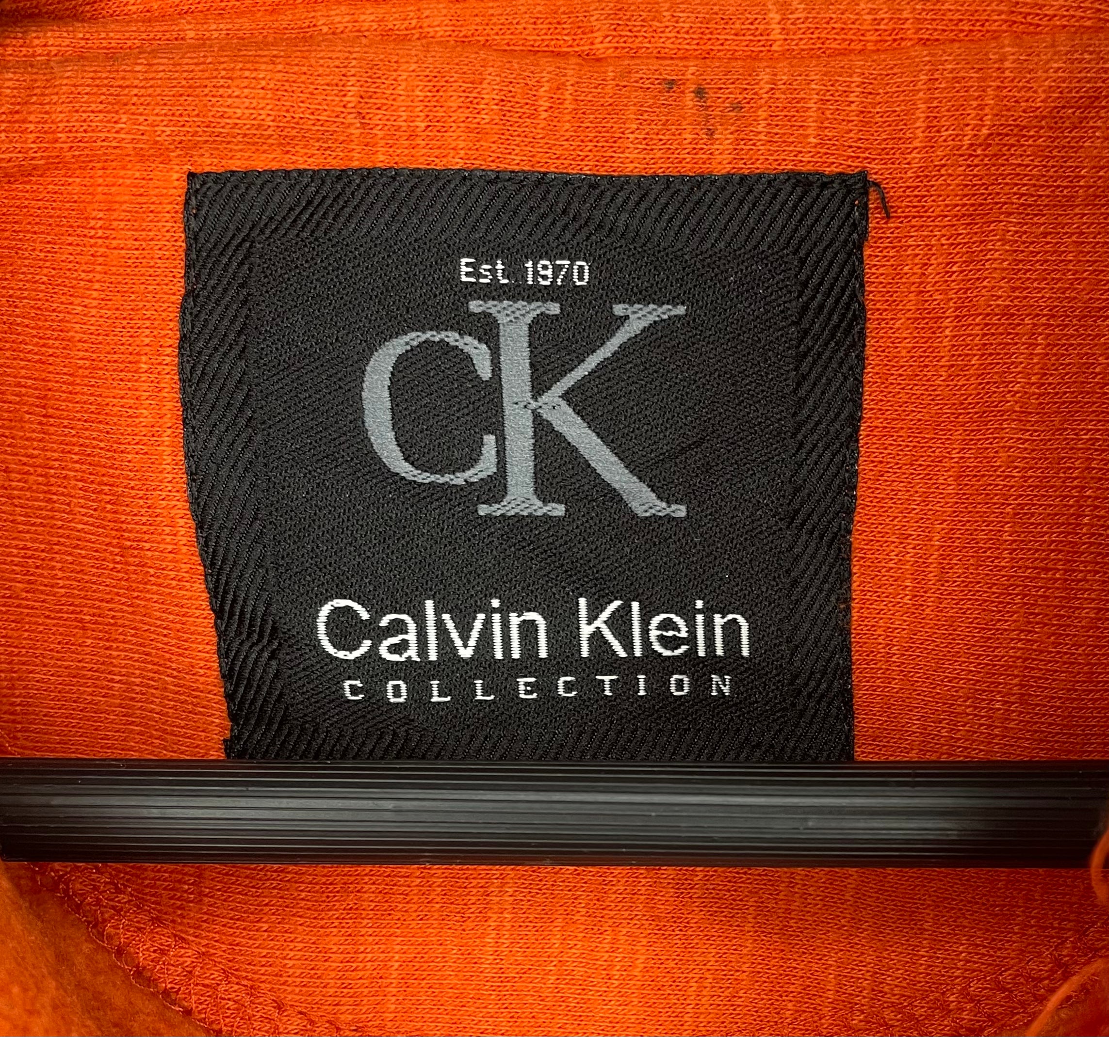 Calvin Klein Sweatshirt Jacket Orange Size S