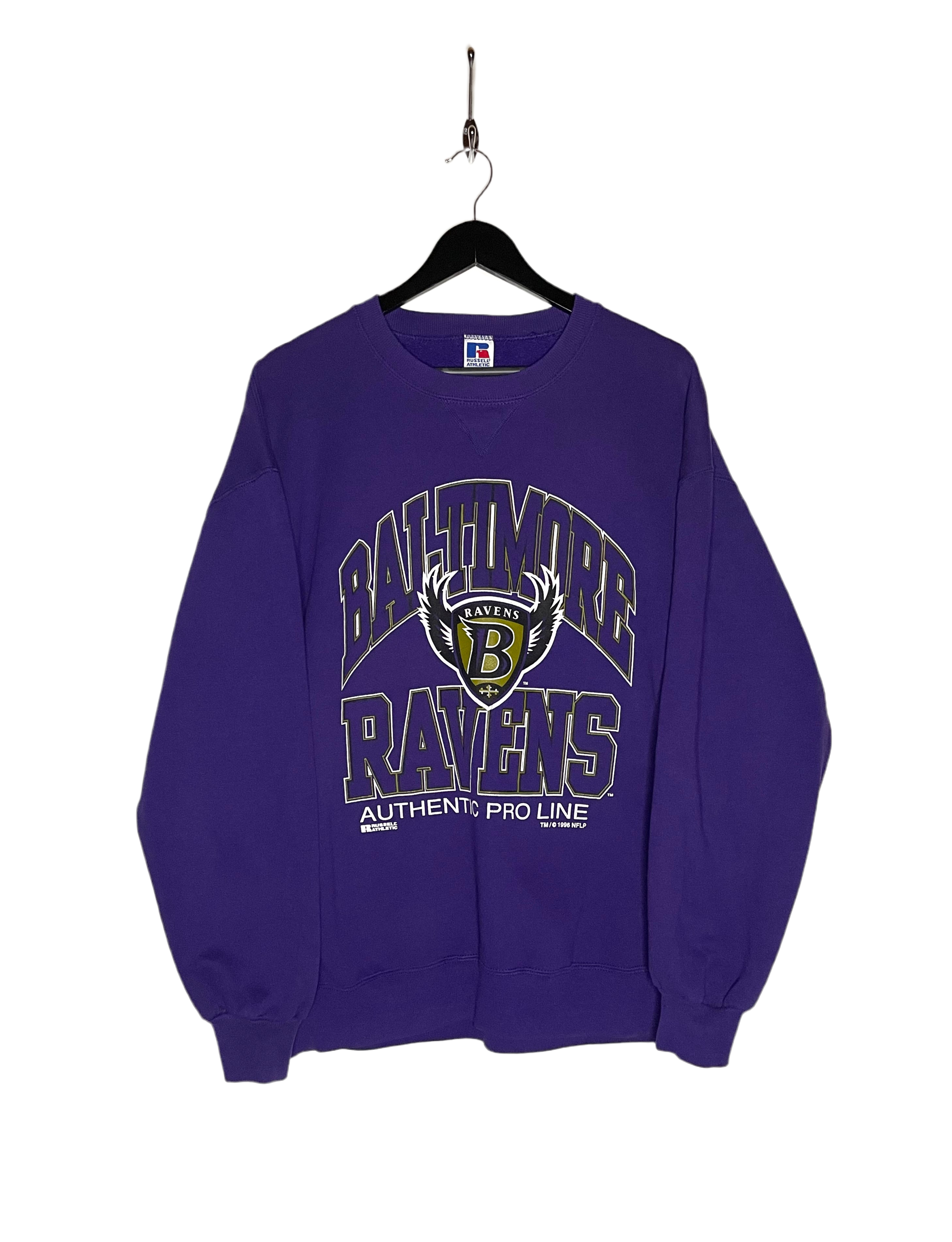 Russell Athletic Vintage Sweater Baltimore Ravens 1996 Lila Größe XL