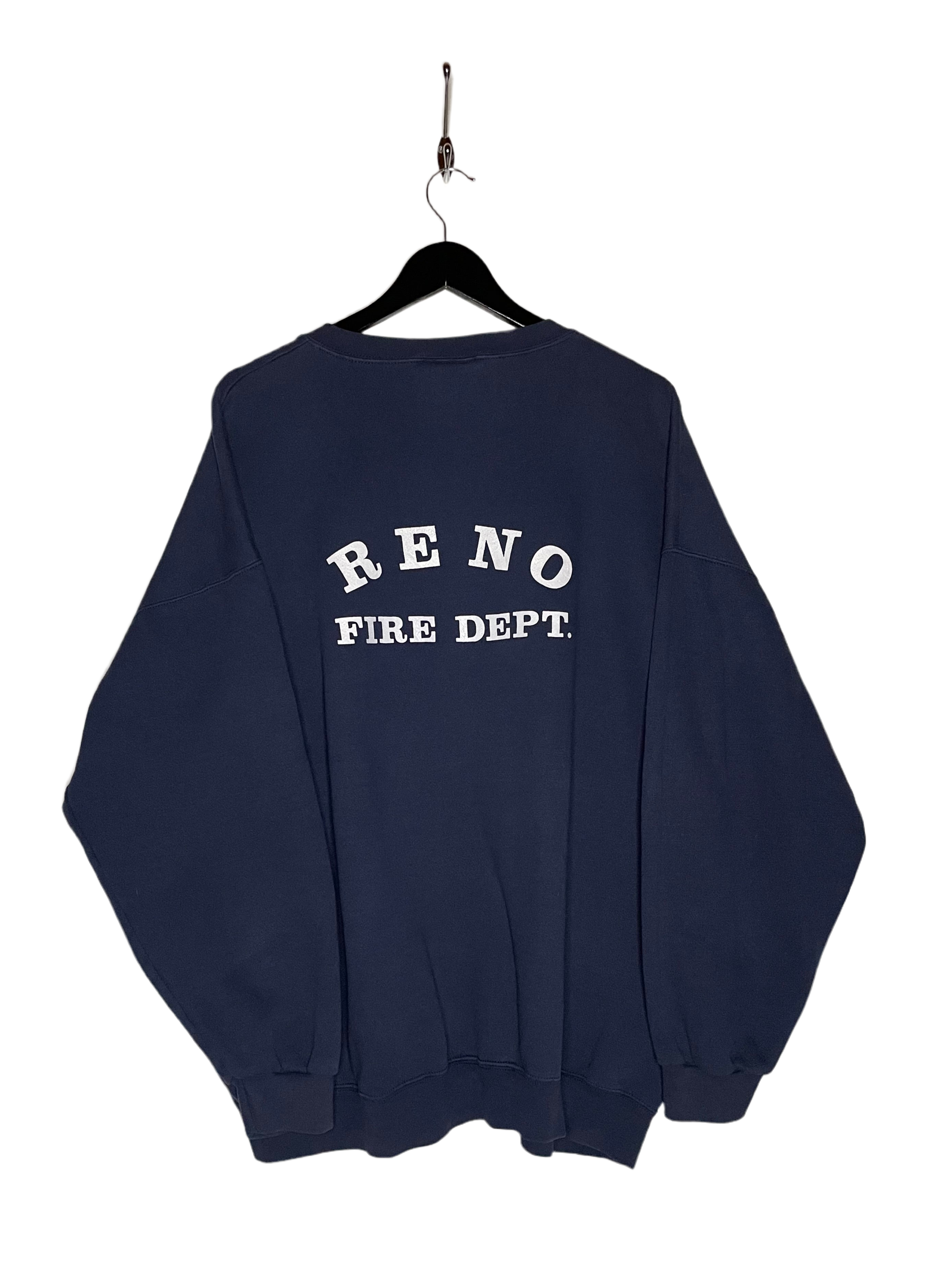 LEE Vintage Sweater Reno Fire Dept Blau Größe XXL