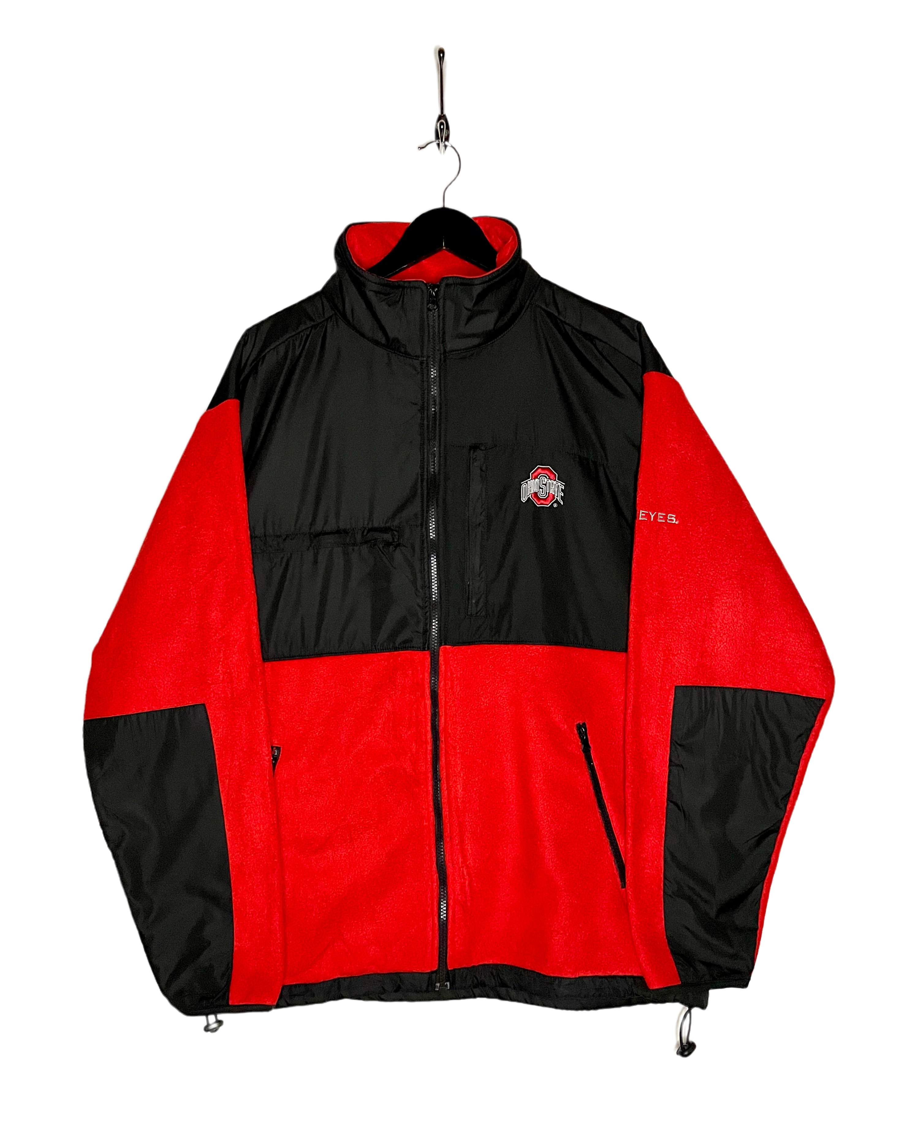 NCAA Fleece Jacke Ohio State Buckeyes Rot/Schwarz Größe L